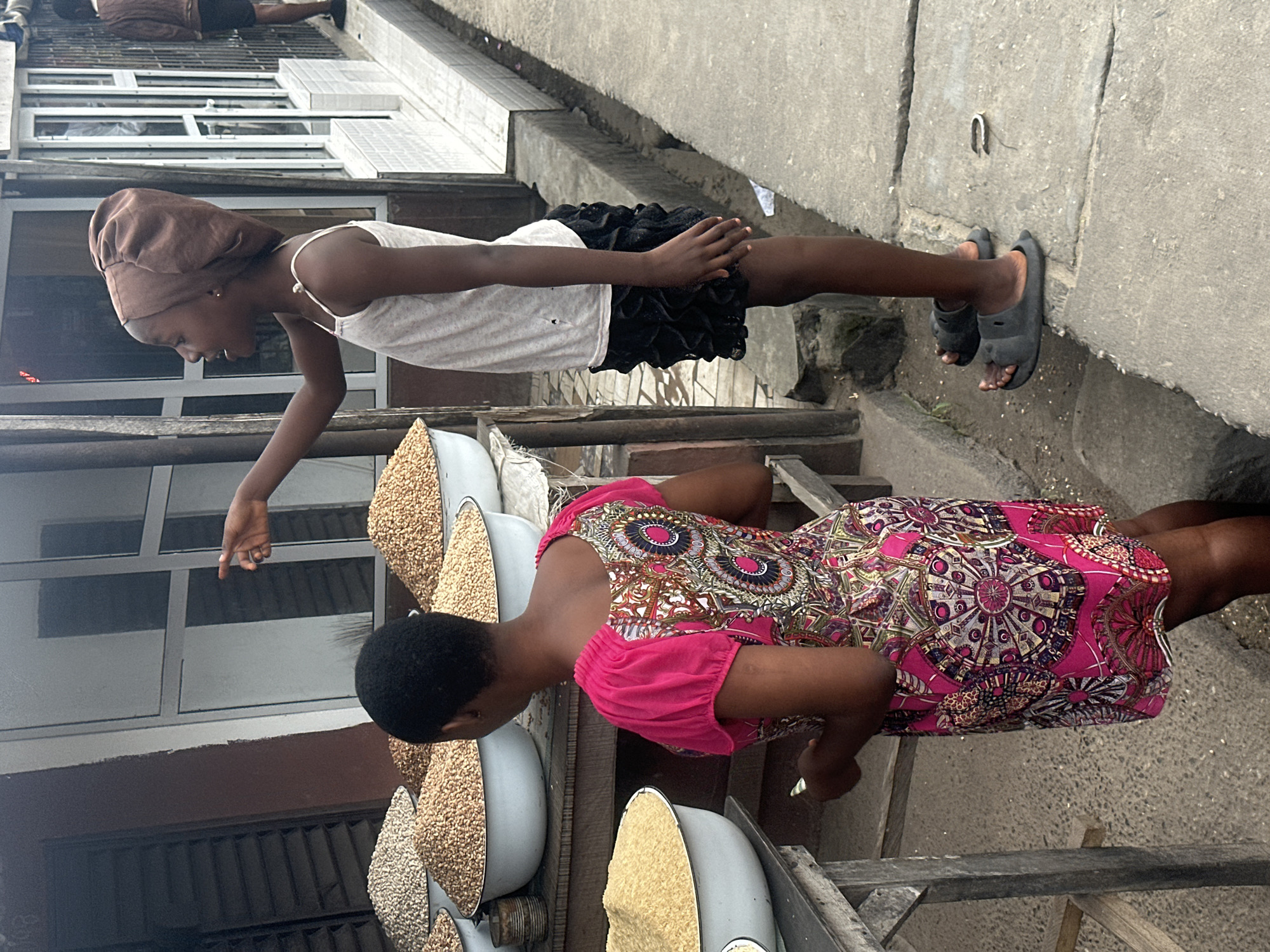 Street-level scenes from a Badagry commercial area