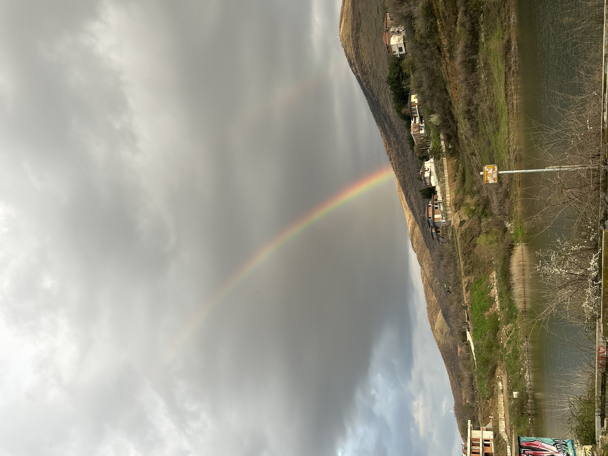 Rainbow spotted over Markovo, Bulgaria mountains Saturday afternoon
