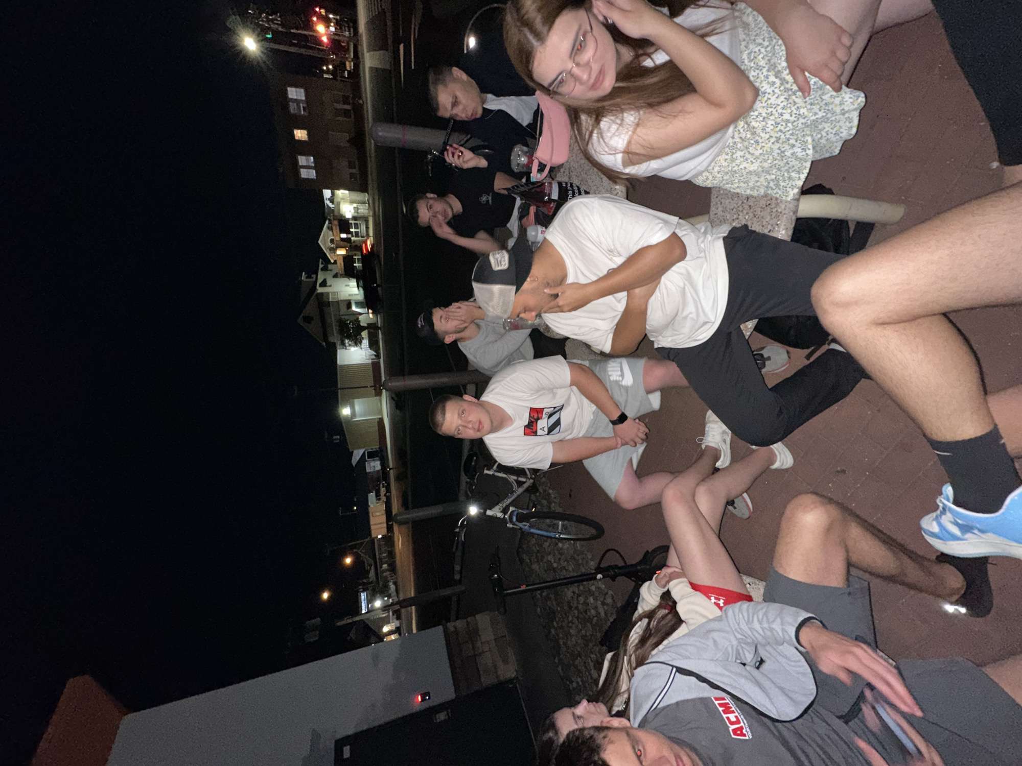 Late-night hangout near the Godfrey clock in Ocean City