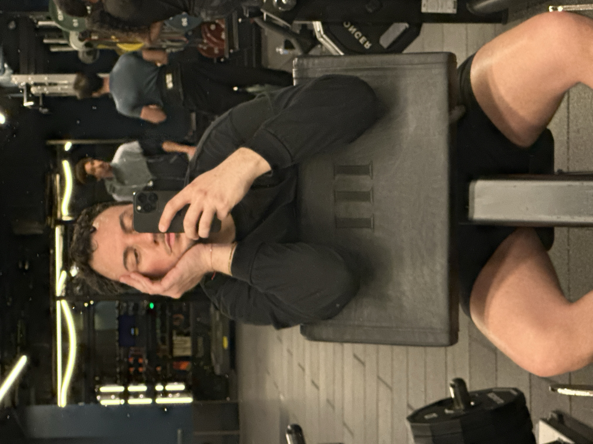 London gym workout session documented before Ibiza trip