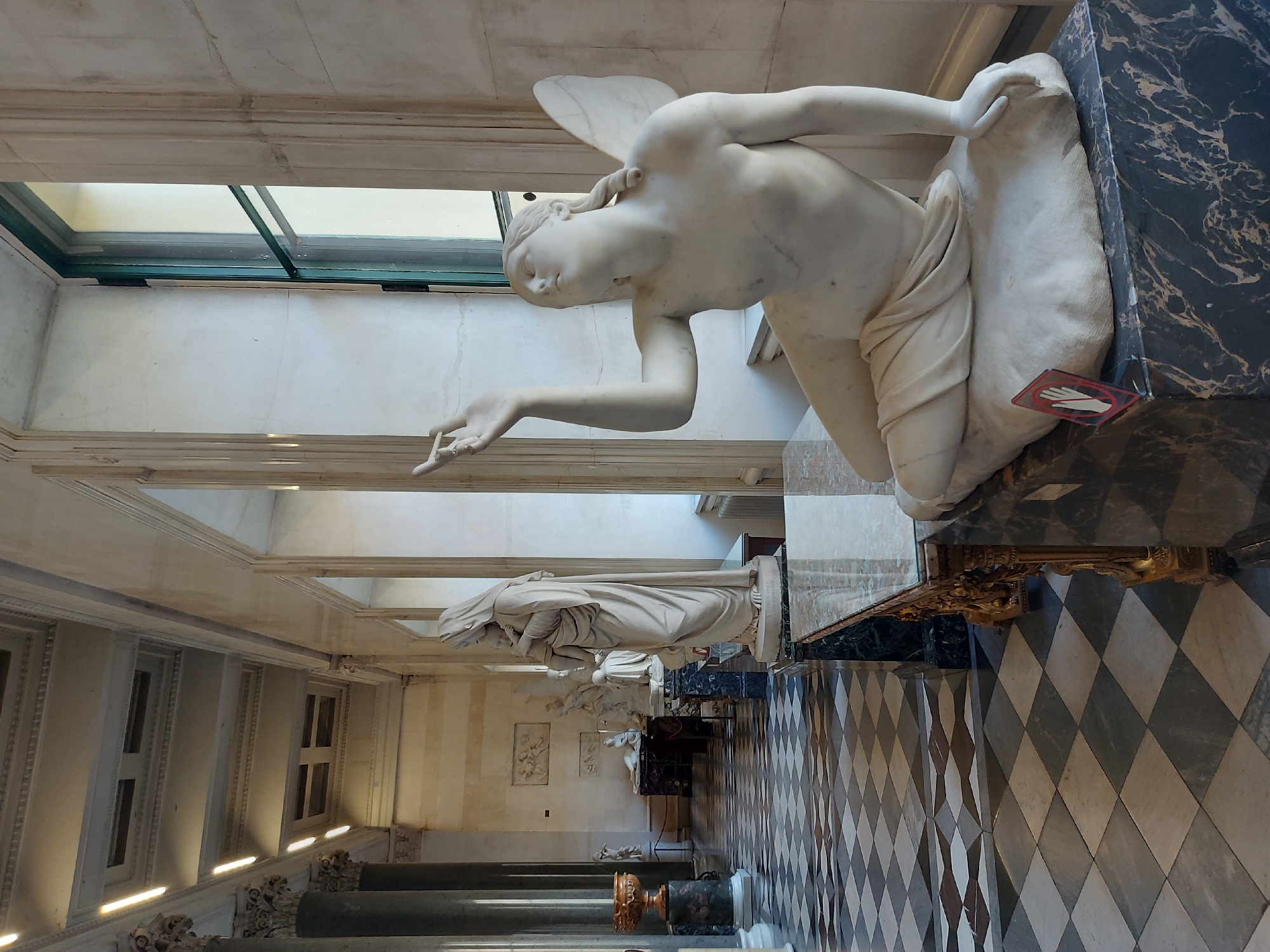 Angel sculpture observed in Saint Petersburg gallery