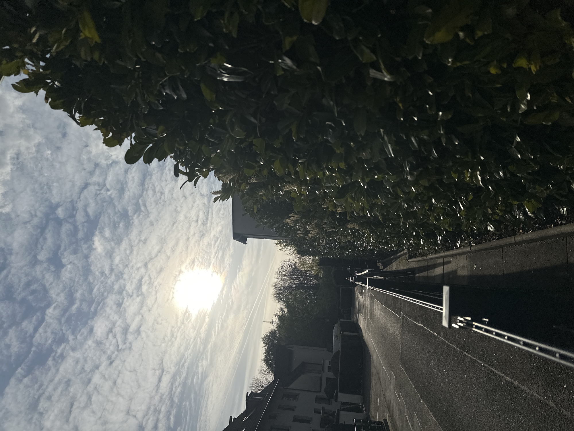 Street scene documented in Essen under cloudy afternoon skies