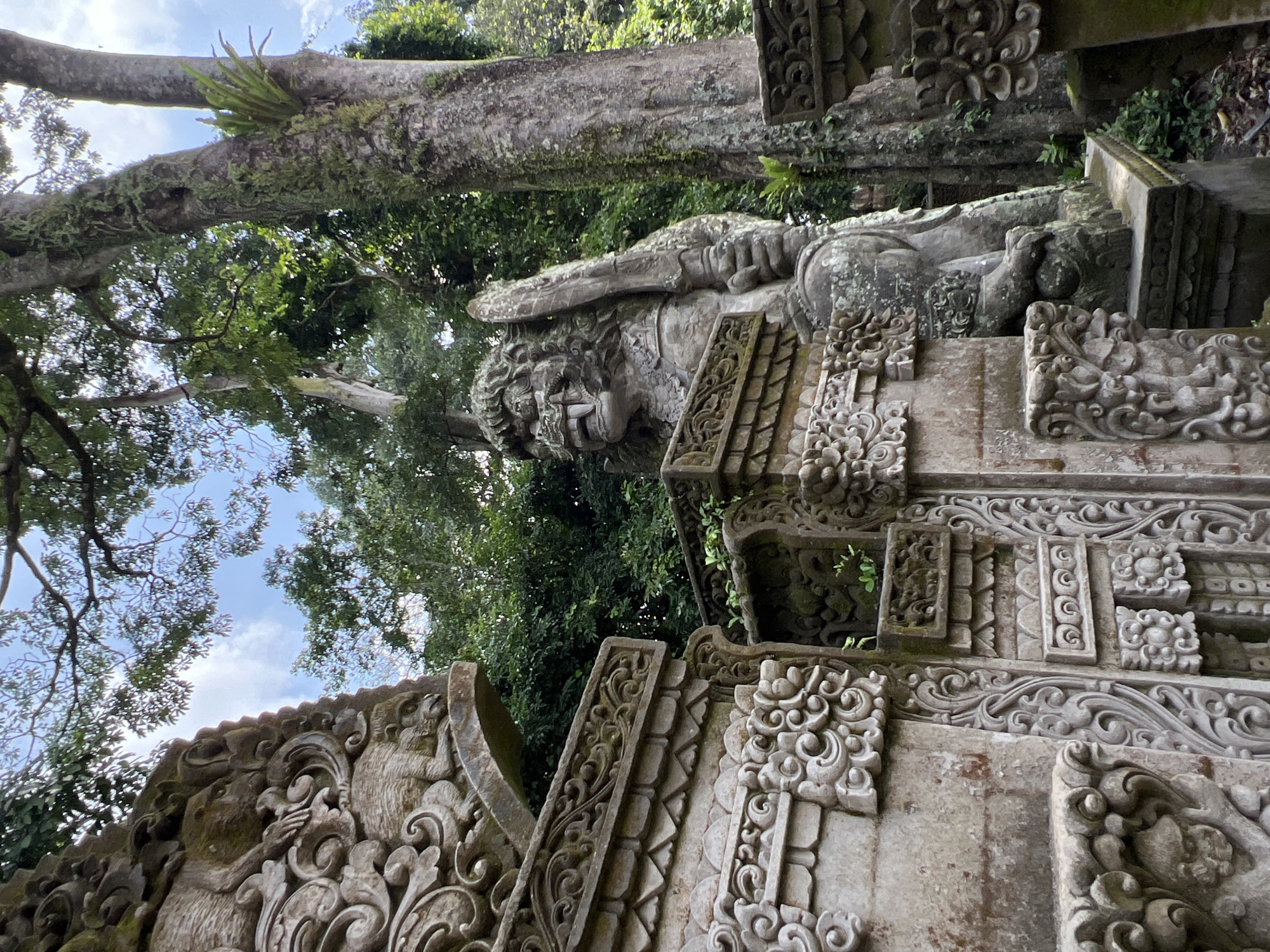 Casual moments captured in Ubud: motorcyclist, monkeys, parked Jeep