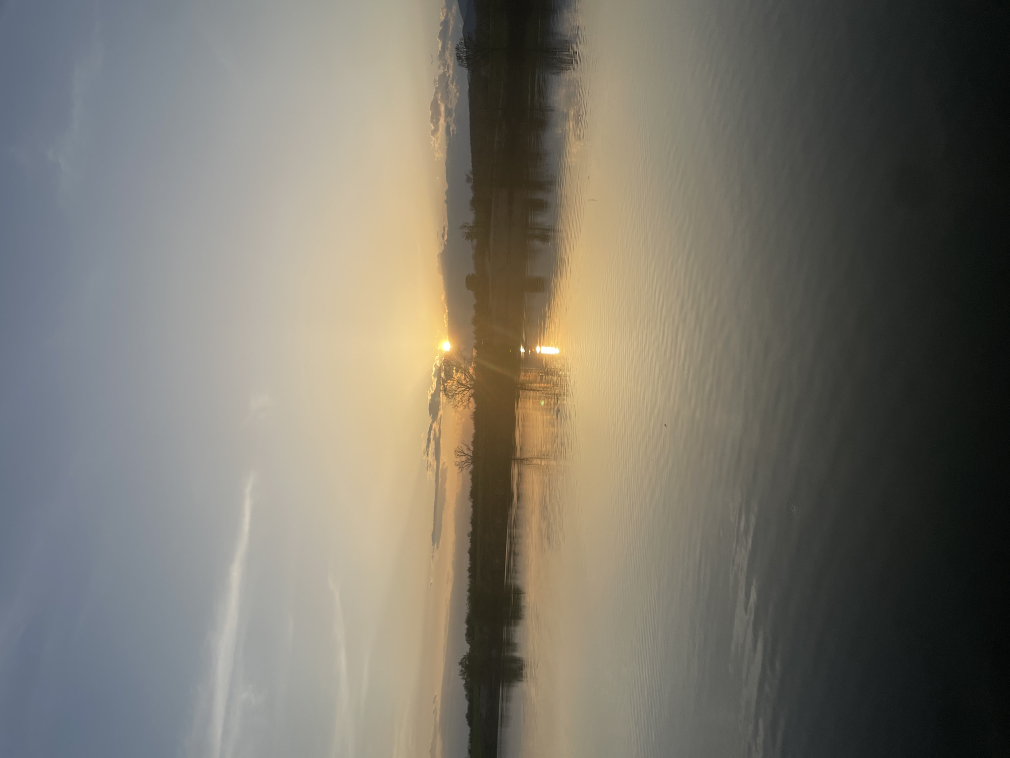 Sunset reflections captured at Hisarya park lake, Bulgaria