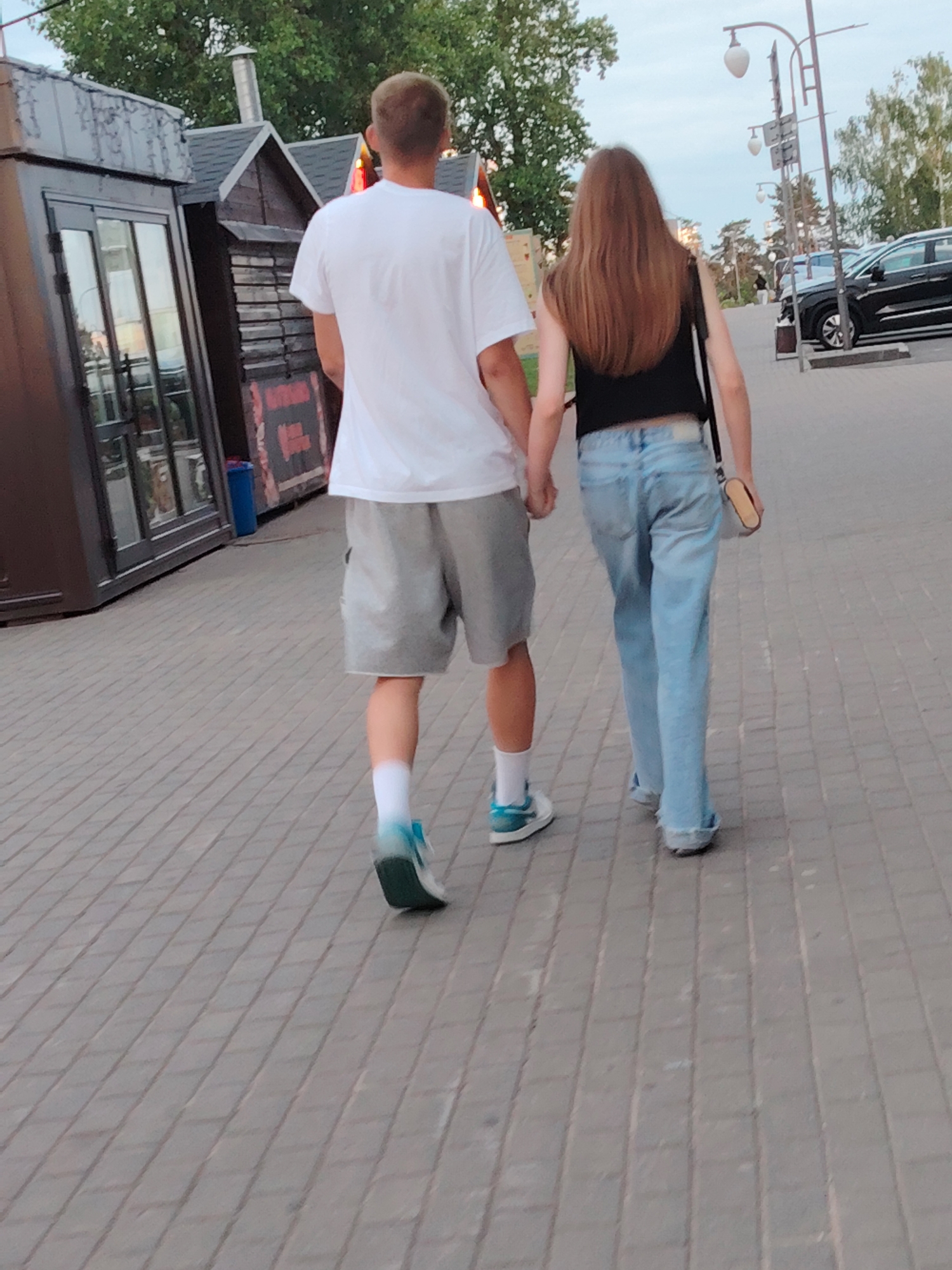 Casual street life observed in Belarusian rural district