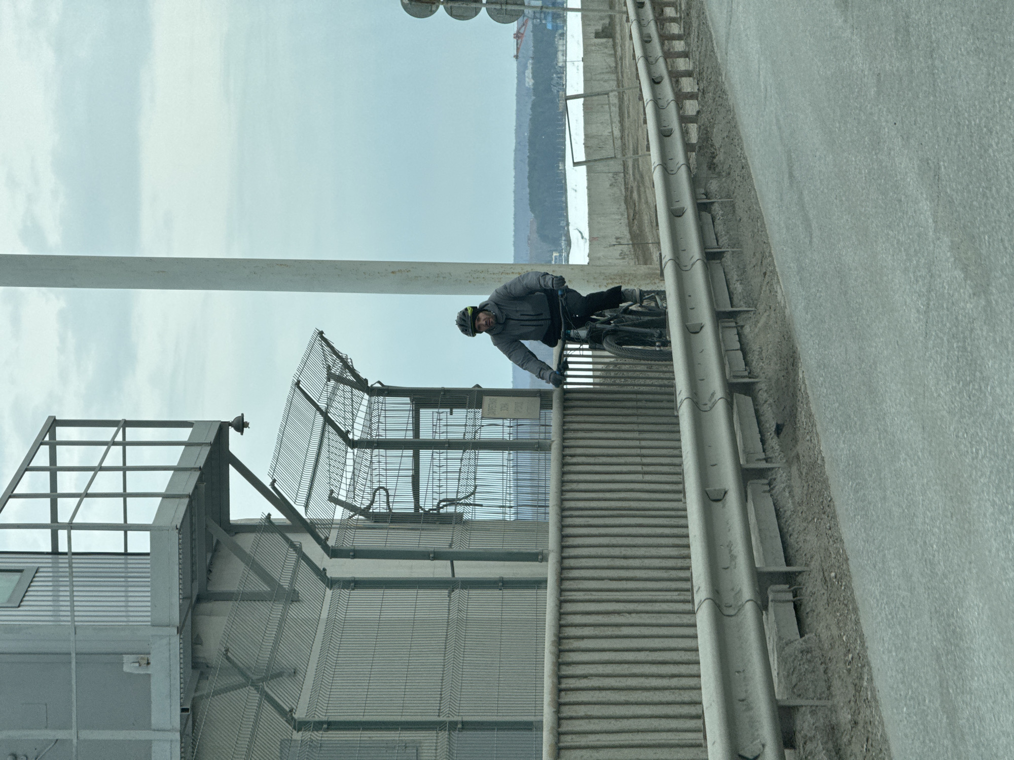 Cyclist and construction activity observed in Chaikovsky, Russia