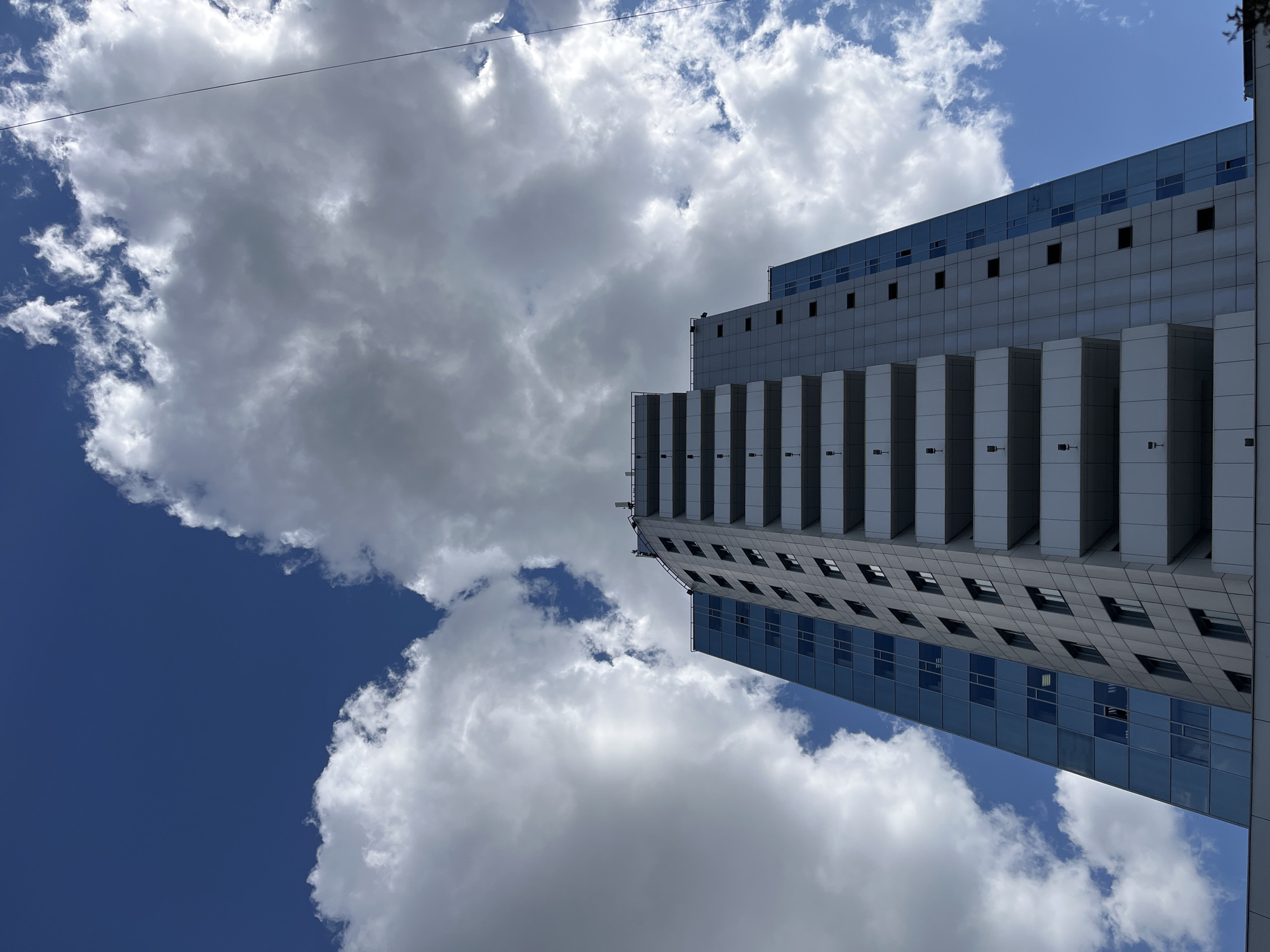 Modern building photographed in Krasnoyarsk, Russia