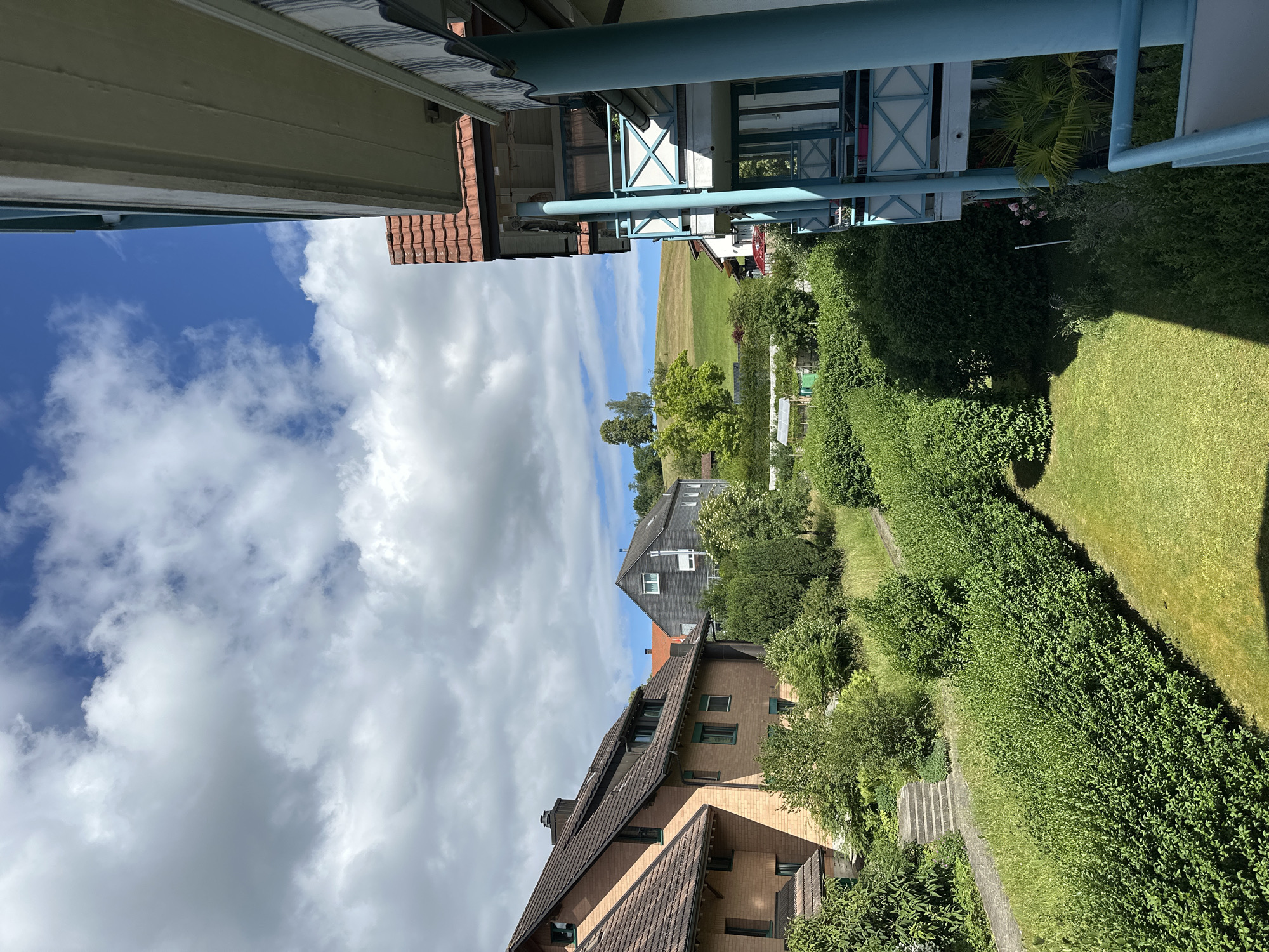 Morning view captured of Lufingen residential area from elevated position