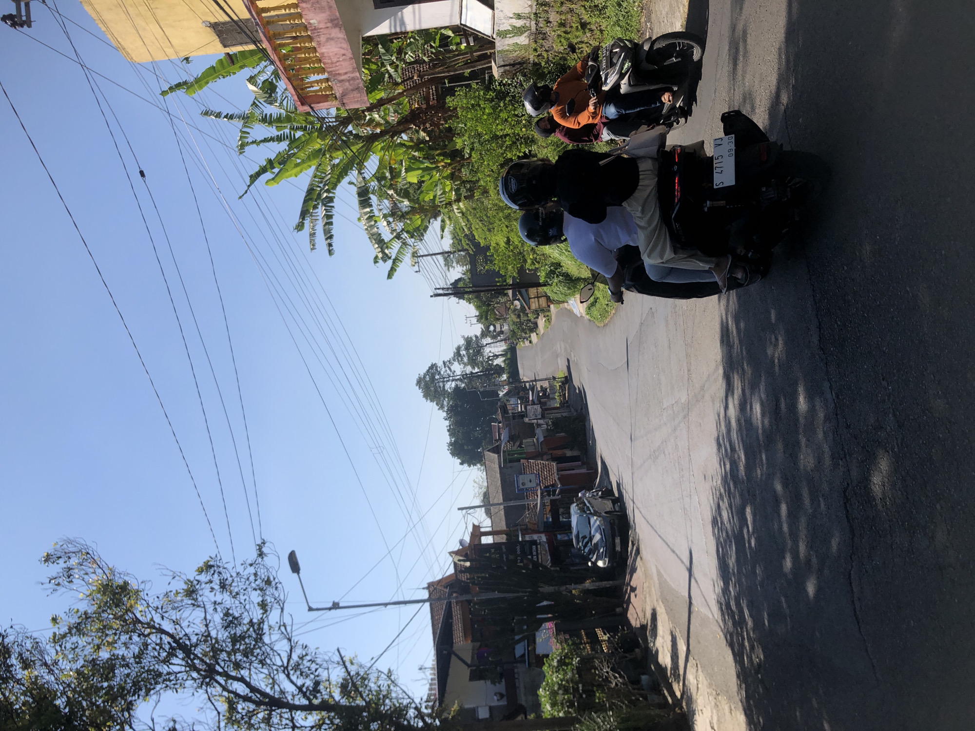 Street-level scenes from a sunny drive through Trawas, Indonesia