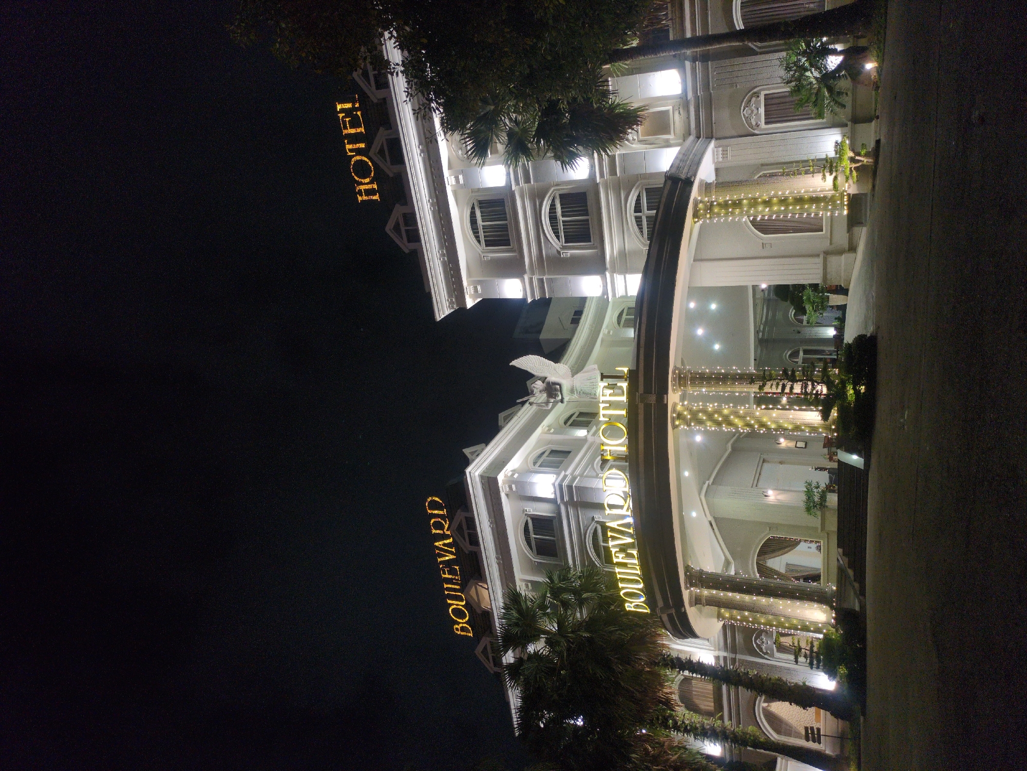 Evening scenes documented at Boulevard Hotel, landscaped areas in Phú Quốc