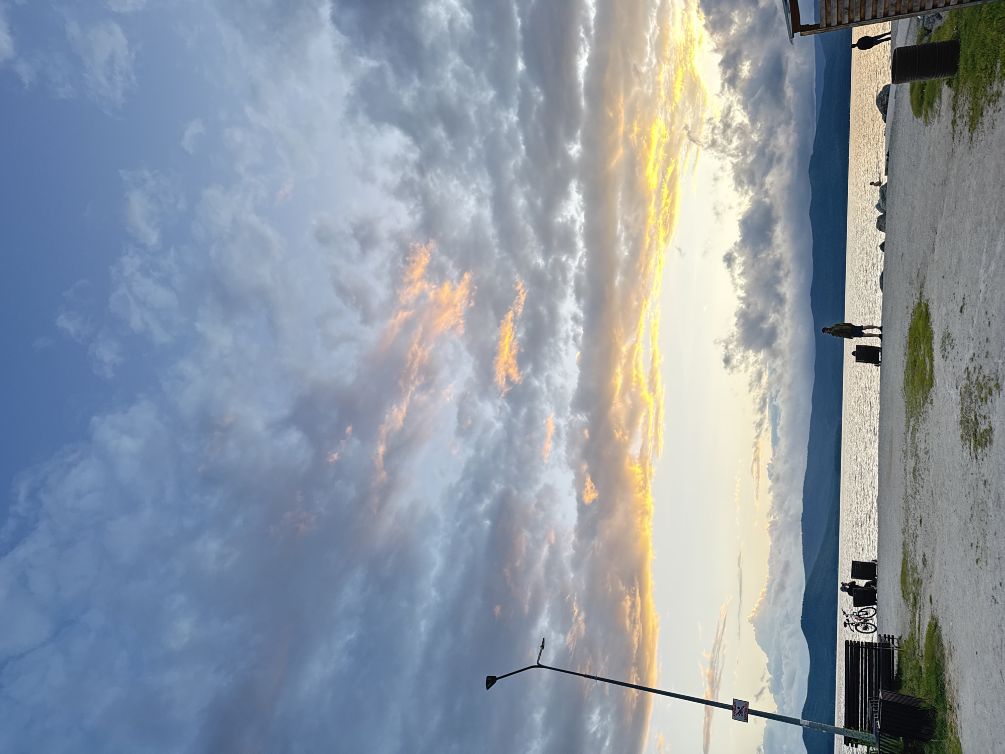 Sunset evening at Lake Turgoyak's embankment, summer 2026