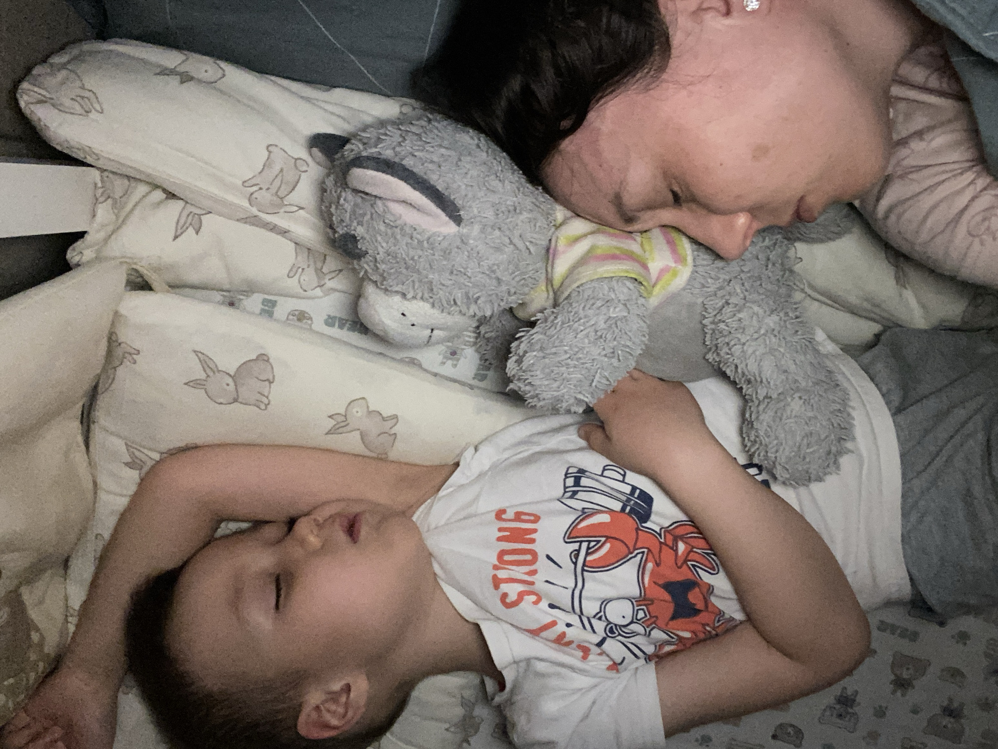 Mother and child sleep peacefully in Chaikovsky, Russia