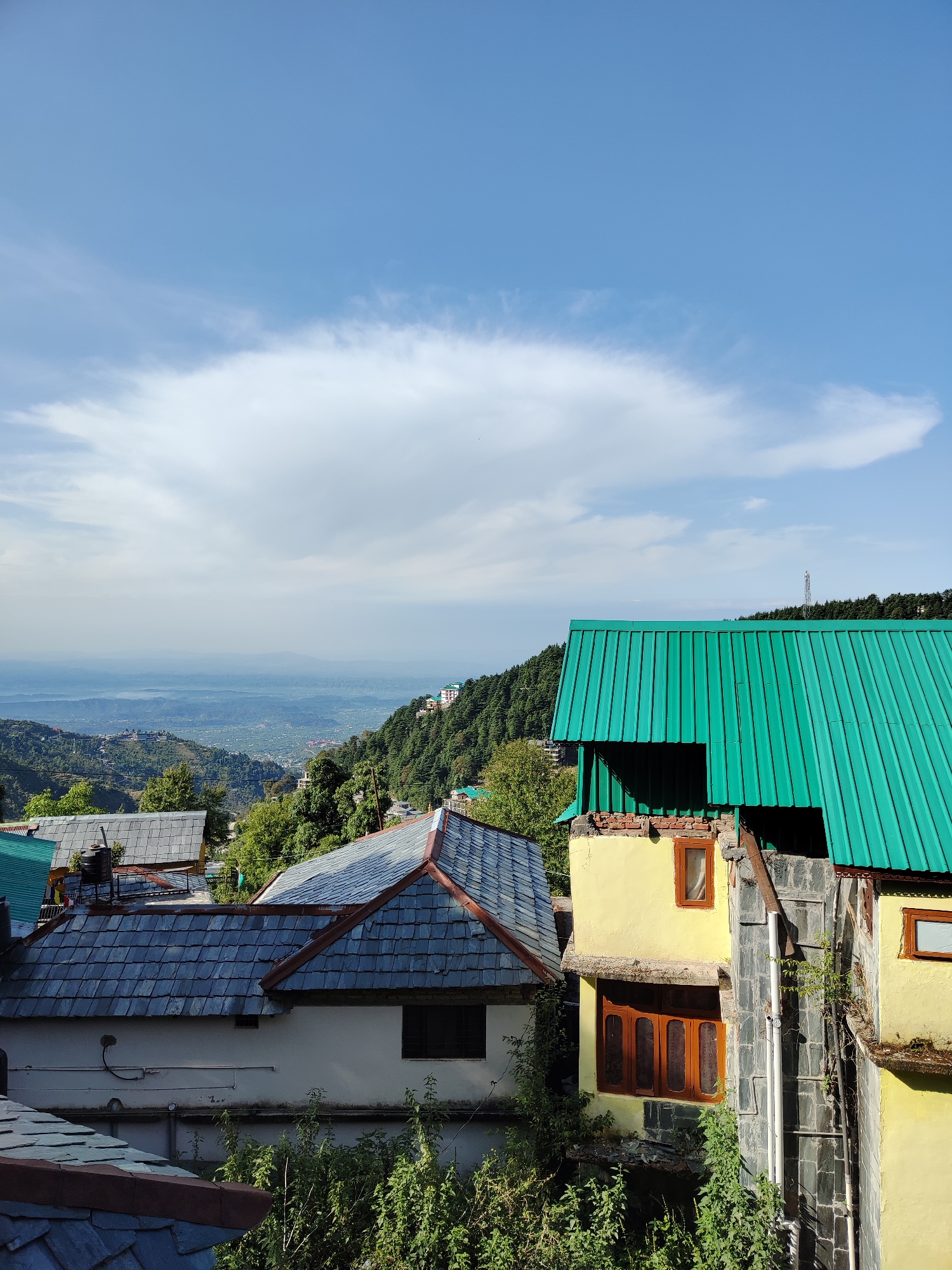 Hillside residential area documented in Haini, India