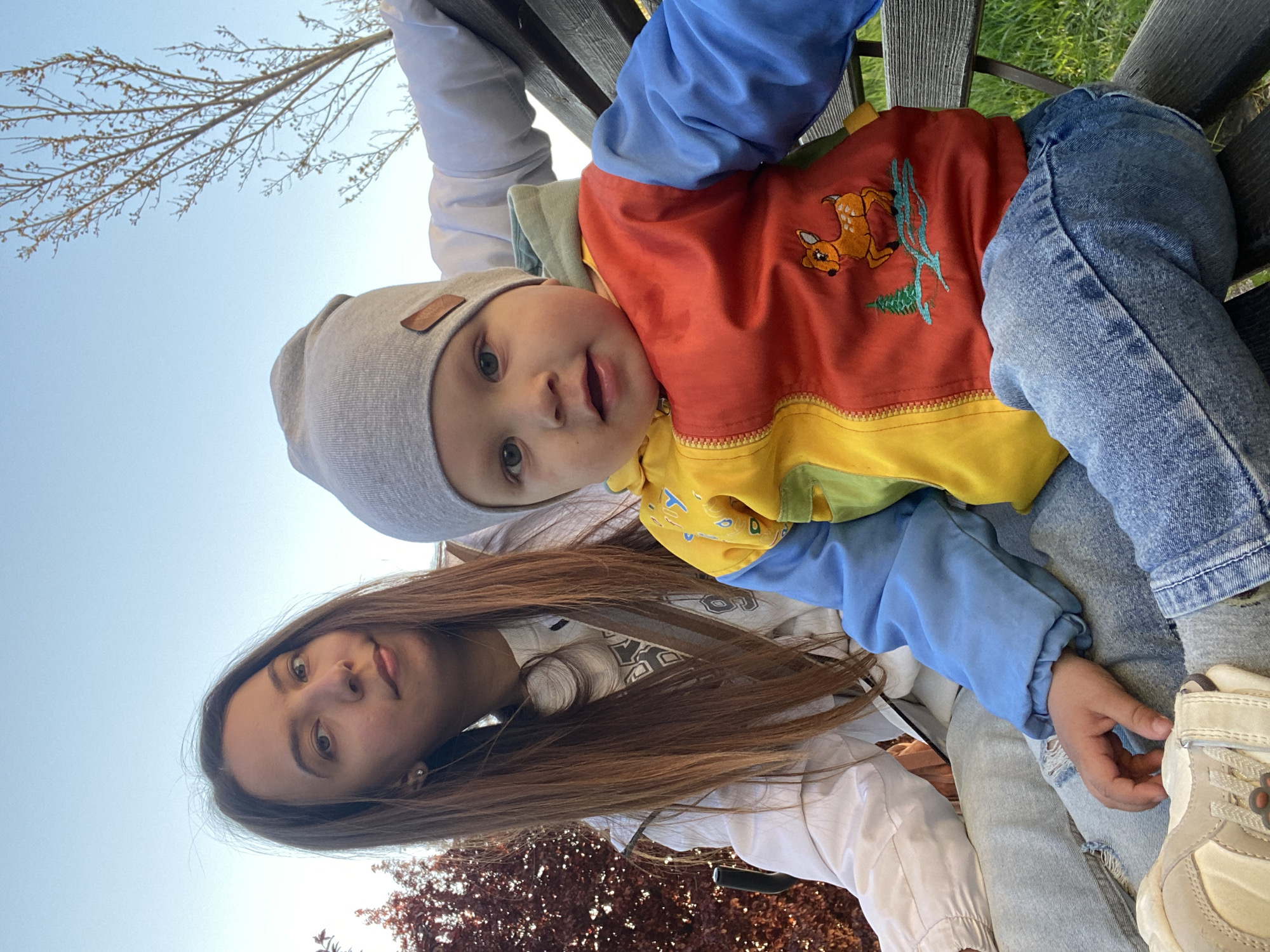 Mother and toddler enjoy outdoor time in Sevastopol