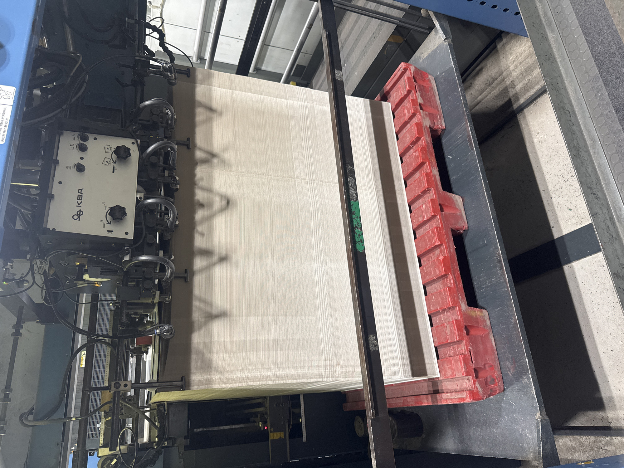 Industrial printing press in action at Jeffersontown facility