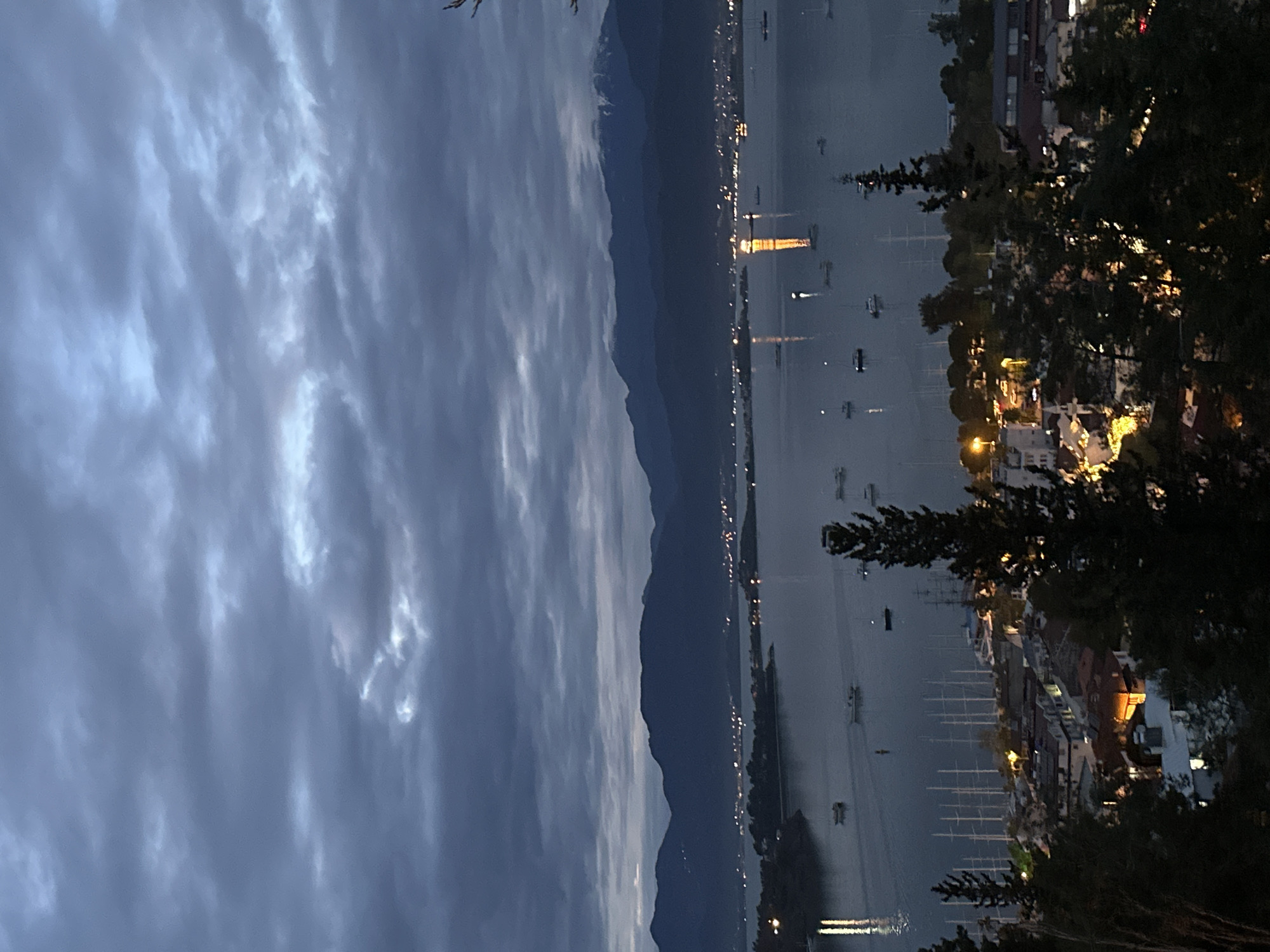 Nighttime views of Fethiye bay captured by tourist