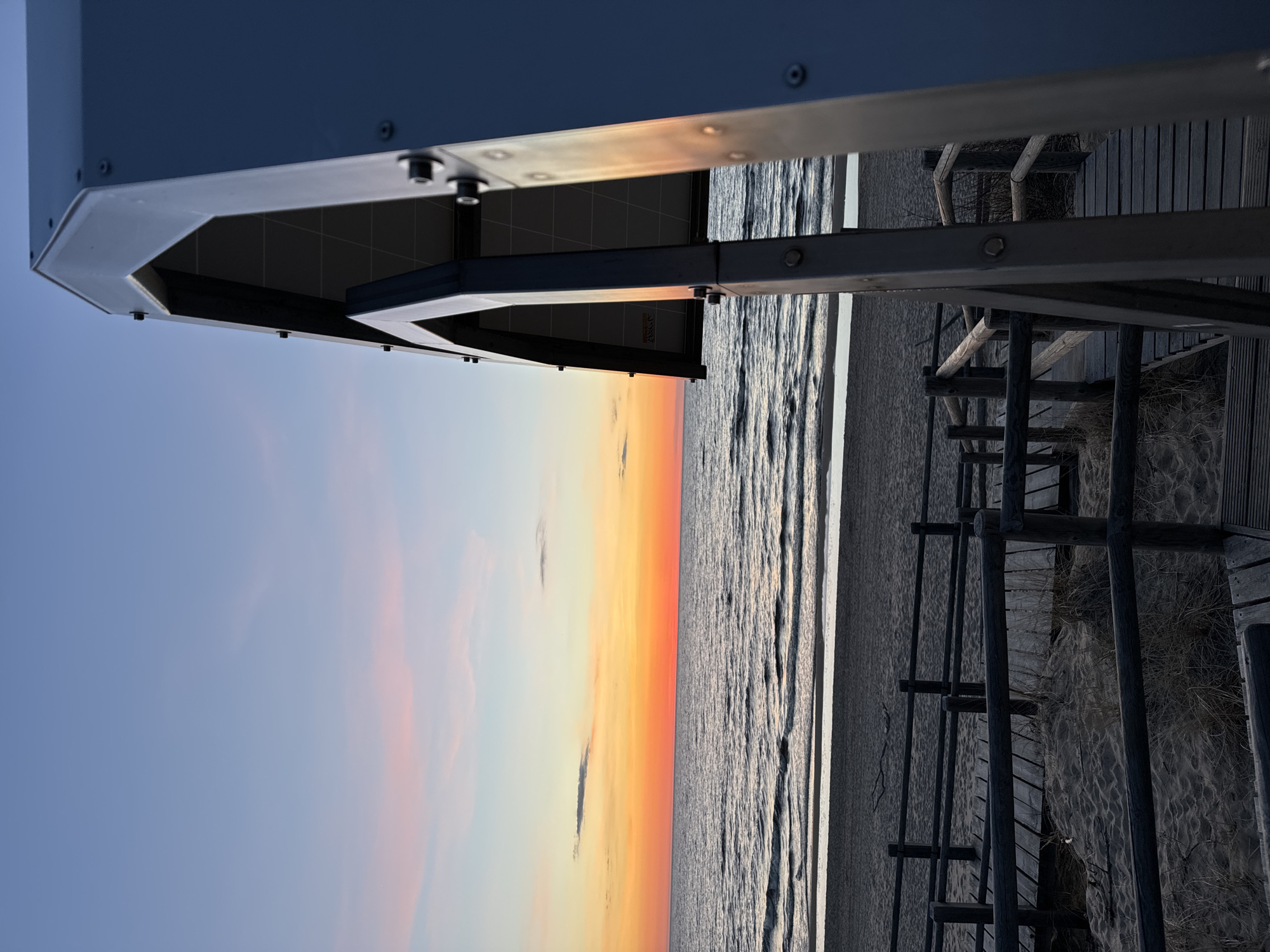 Sunset documented at Carnikava beach, Latvia with handstand performer