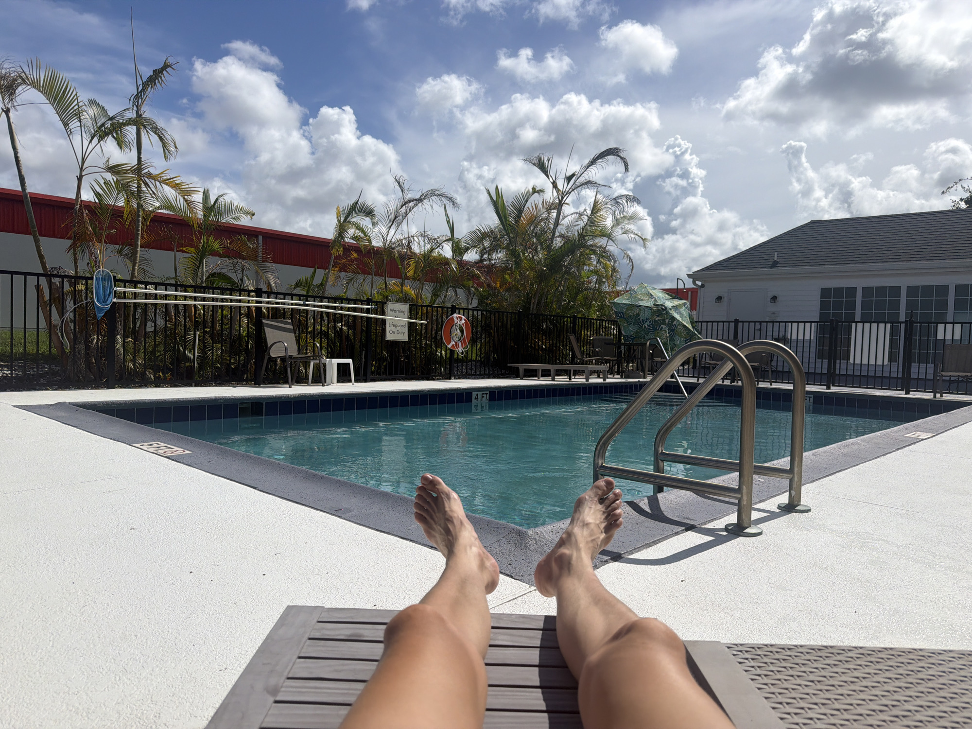 Poolside poker night in Palm Bay, Florida