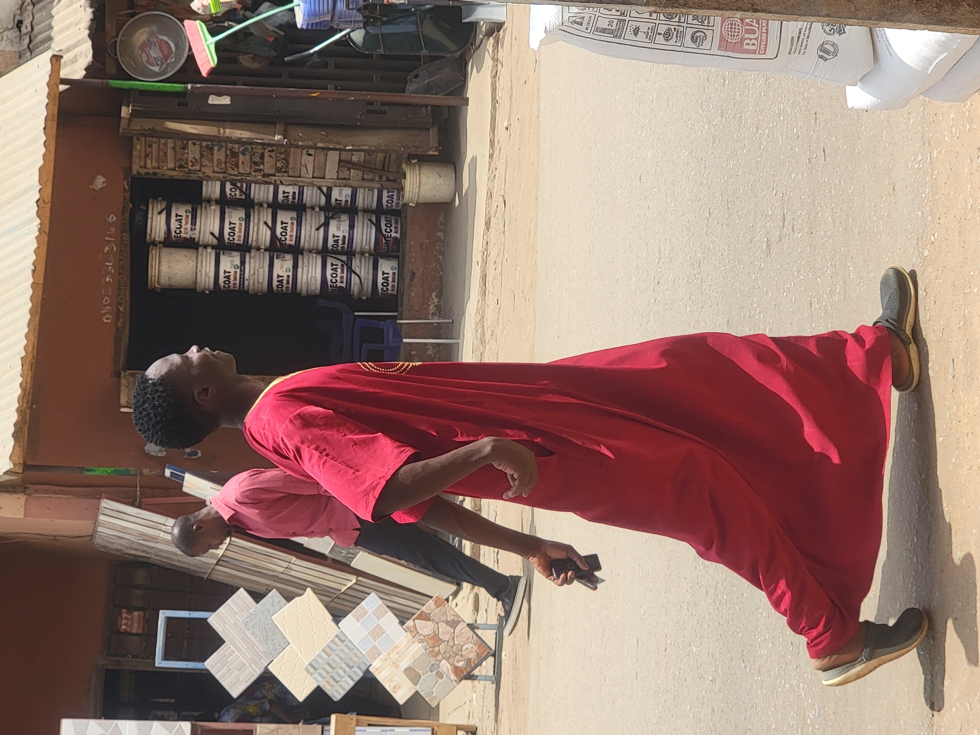 Daily commerce and street vending activities in Maiburiji, Nigeria