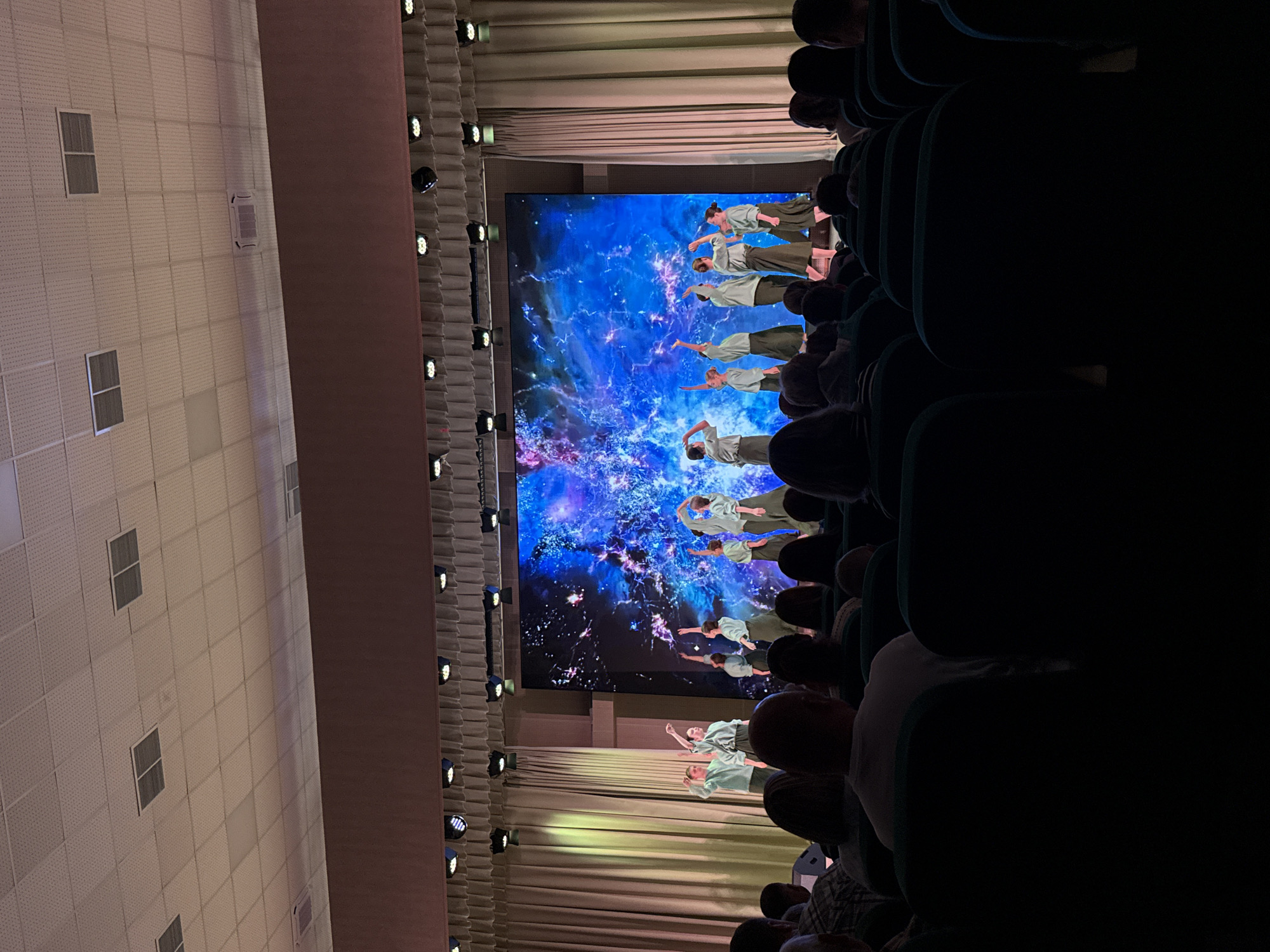 Children's theater performance with animated backdrops in Veliky Novgorod