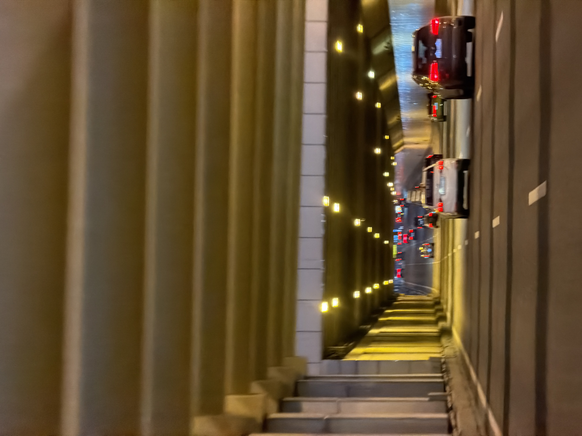 Evening urban scenes documented across Khimki, Russia