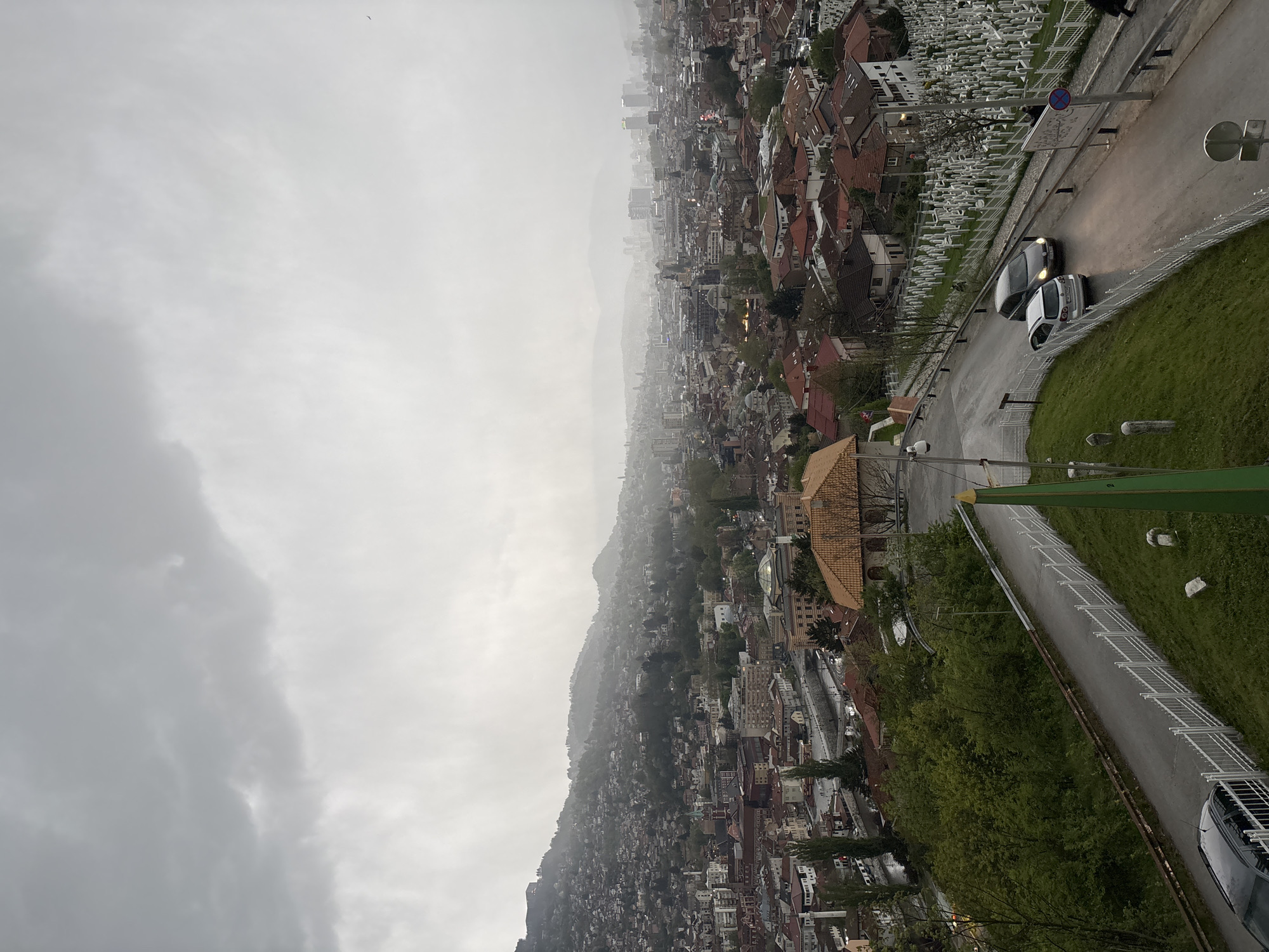 Overcast skies observed over Sarajevo cityscape