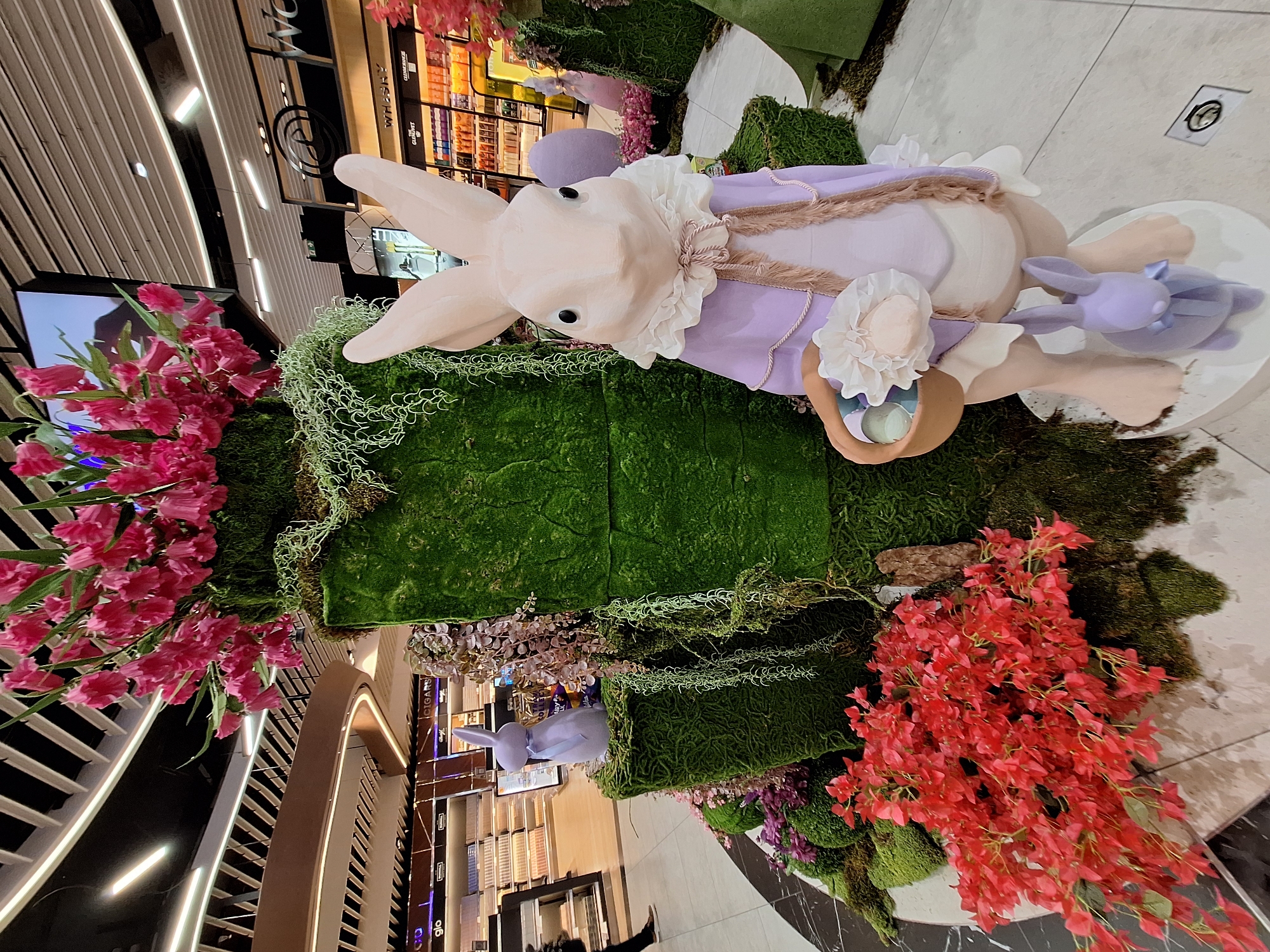 Easter display with giant eggs and bunnies spotted in Sofia store