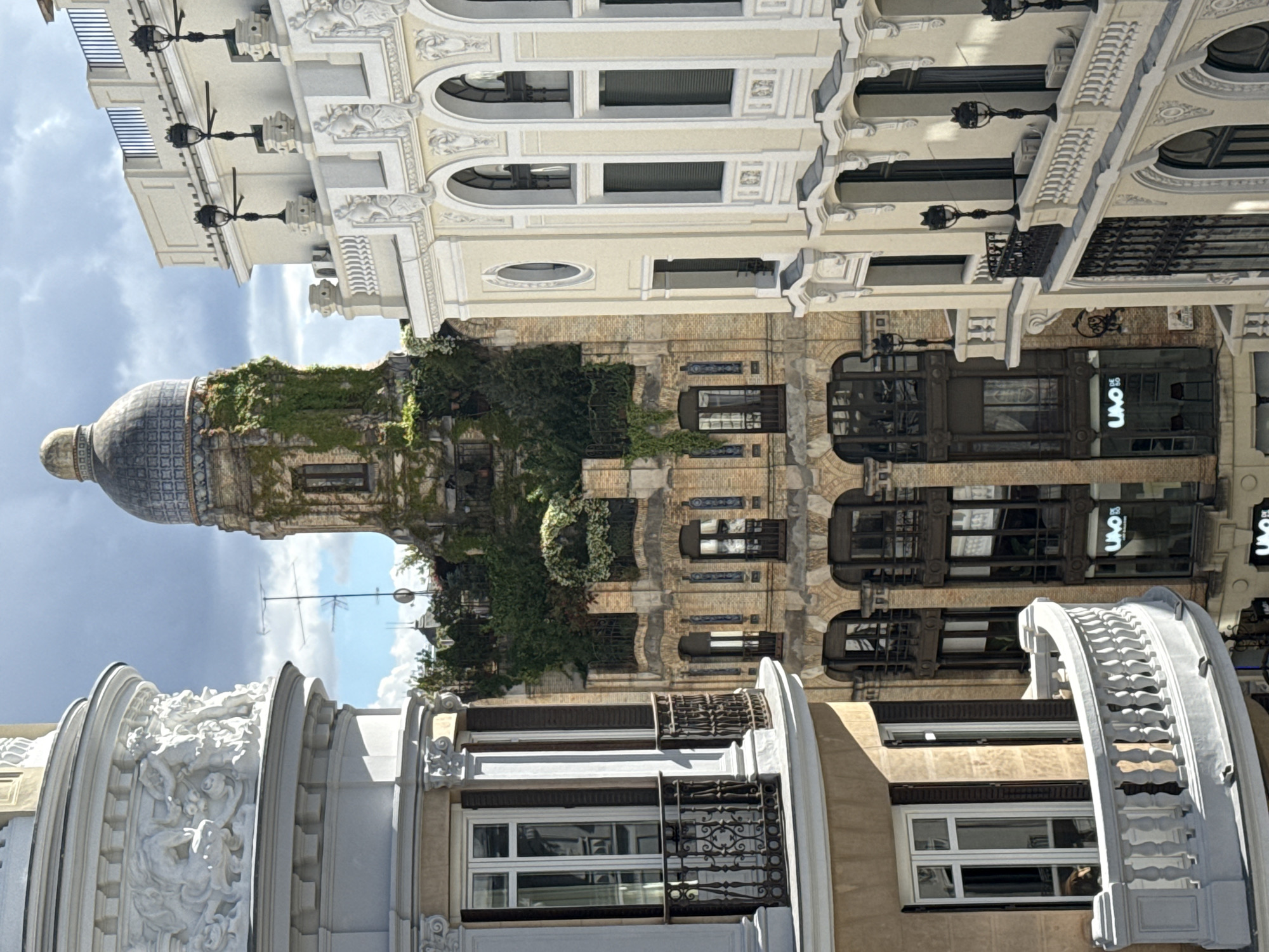 Historic Madrid street architecture captured by witness