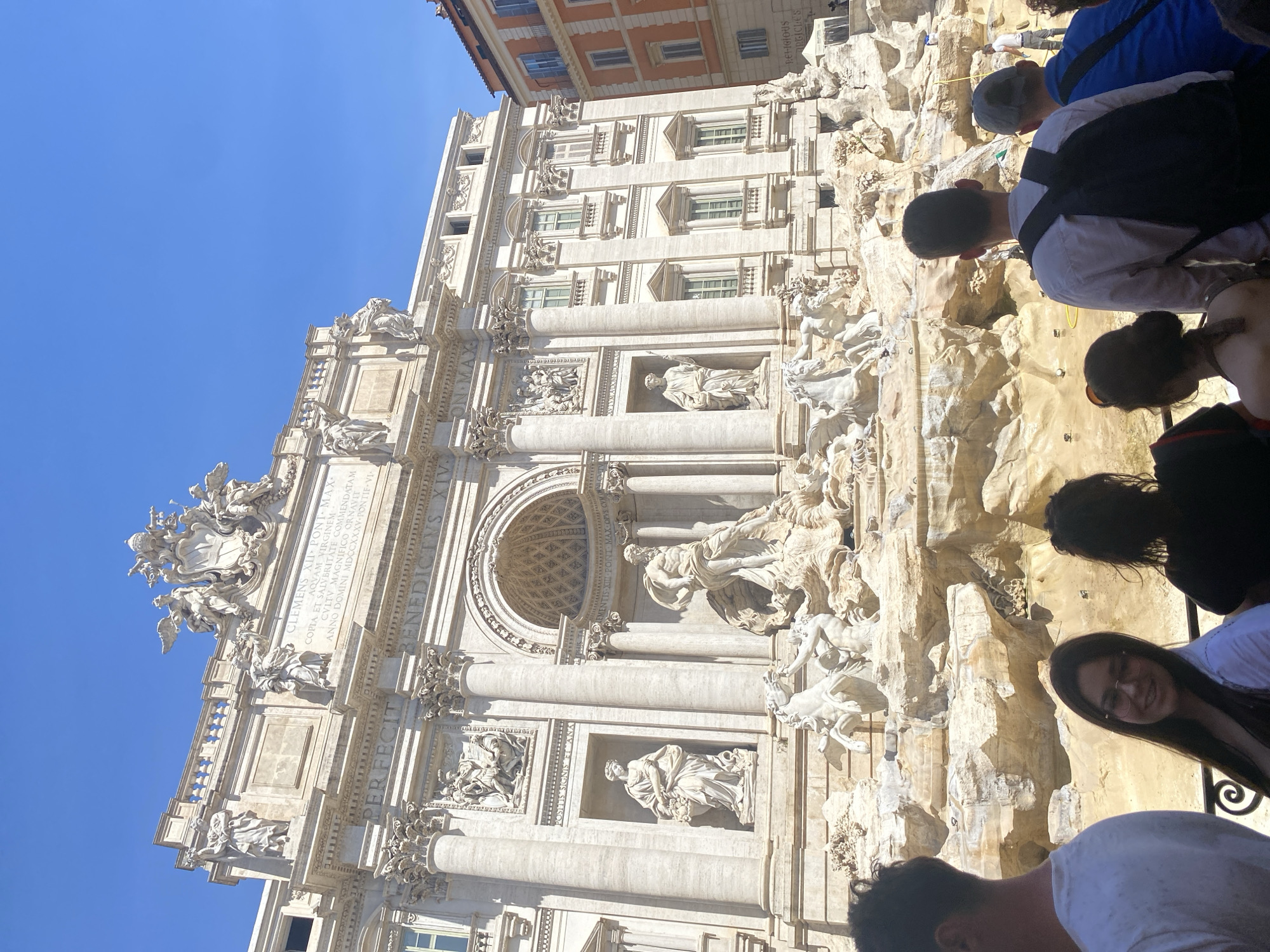 Trevi Fountain captured in daytime scene in Rome