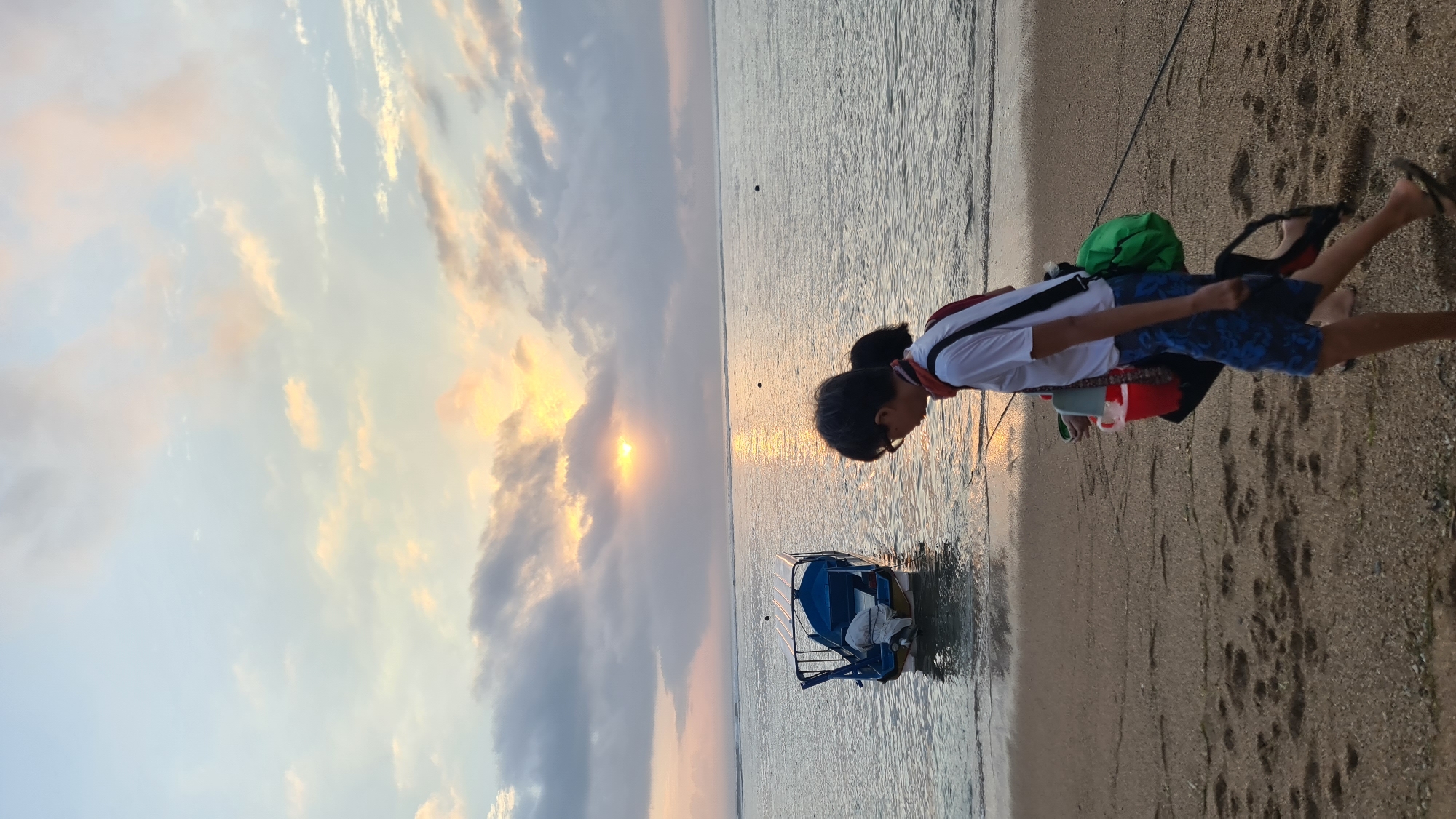 Bali beach sunset across Denpasar's coastline