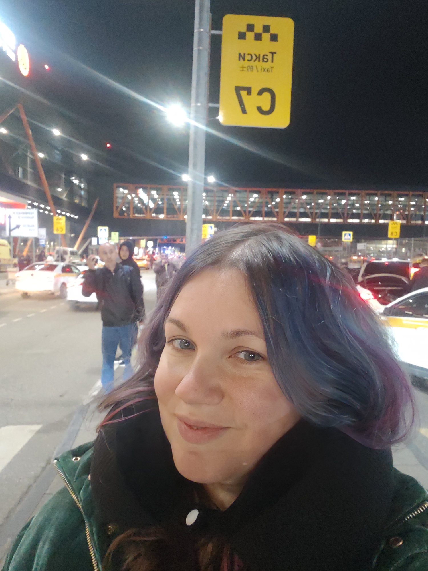 Nighttime activity documented at Moscow Sheremetyevo Terminal C