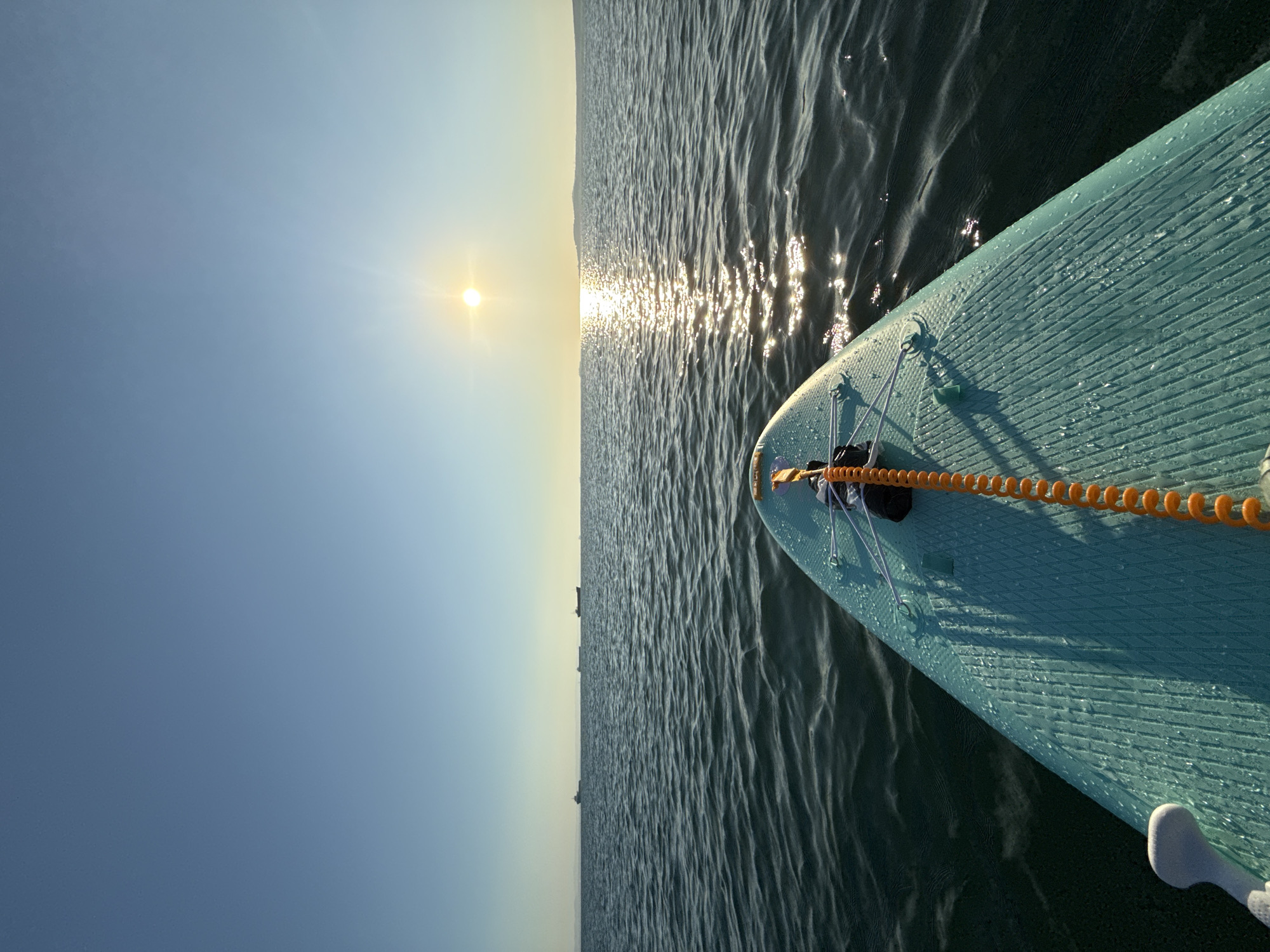 Stand-up paddleboarding on the Black Sea near Burgas