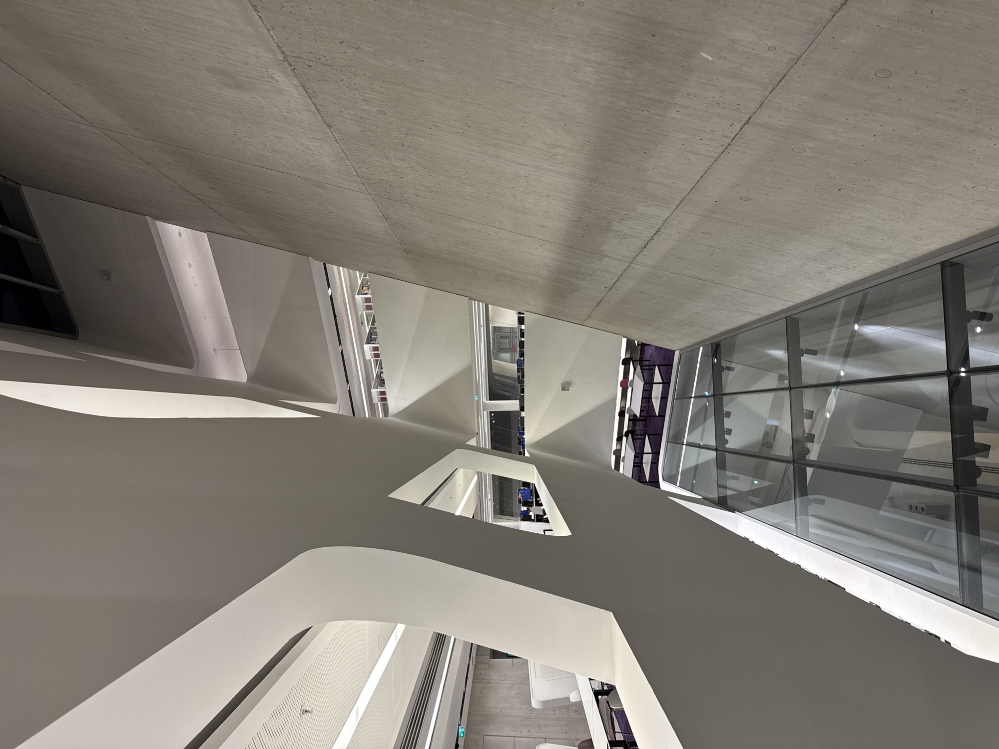 Modern architecture photographed at Vienna University of Economics Campus
