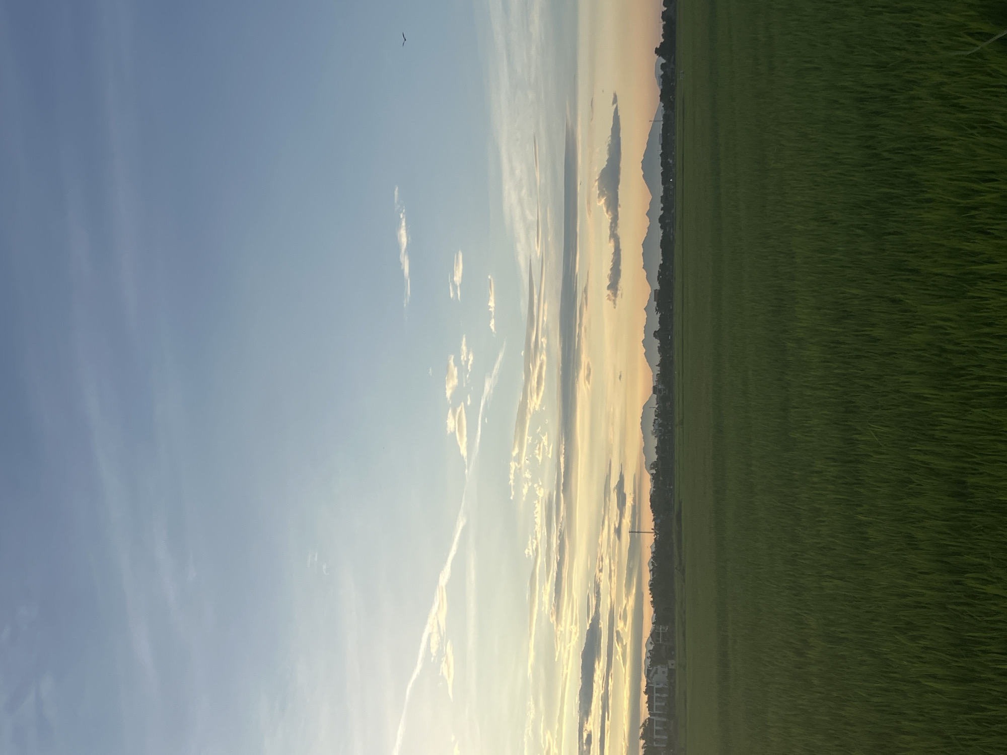 Sunset over Hoi An rice paddies, late afternoon
