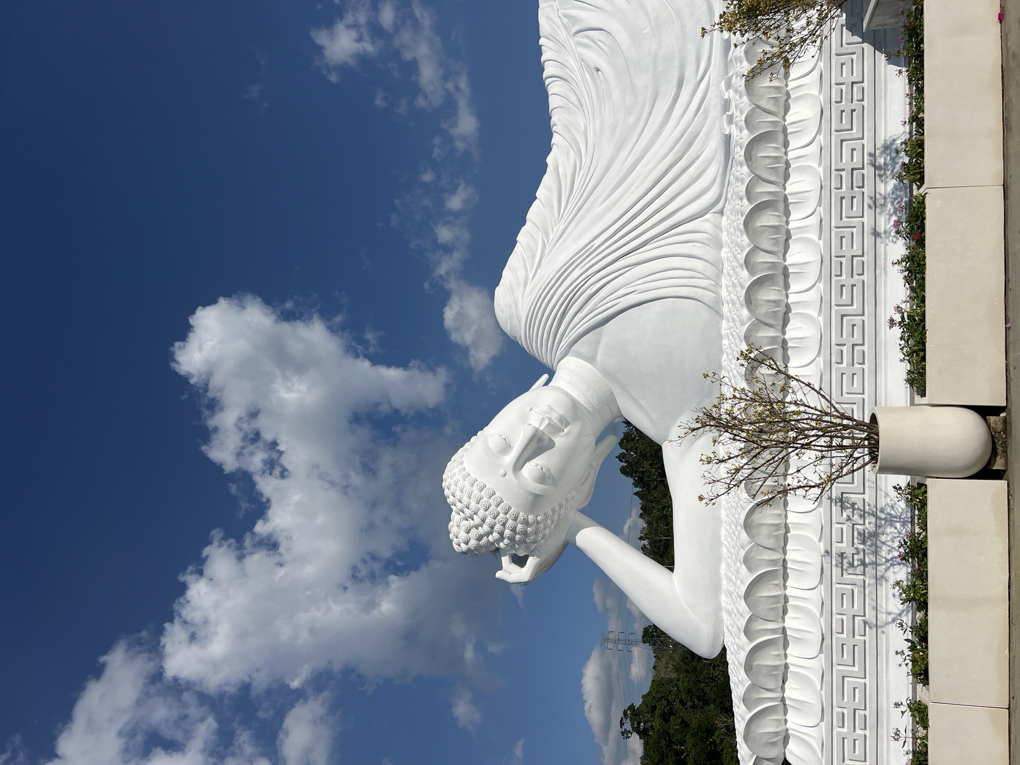Buddhist temple visit in Pupuan with reclining Buddha statue