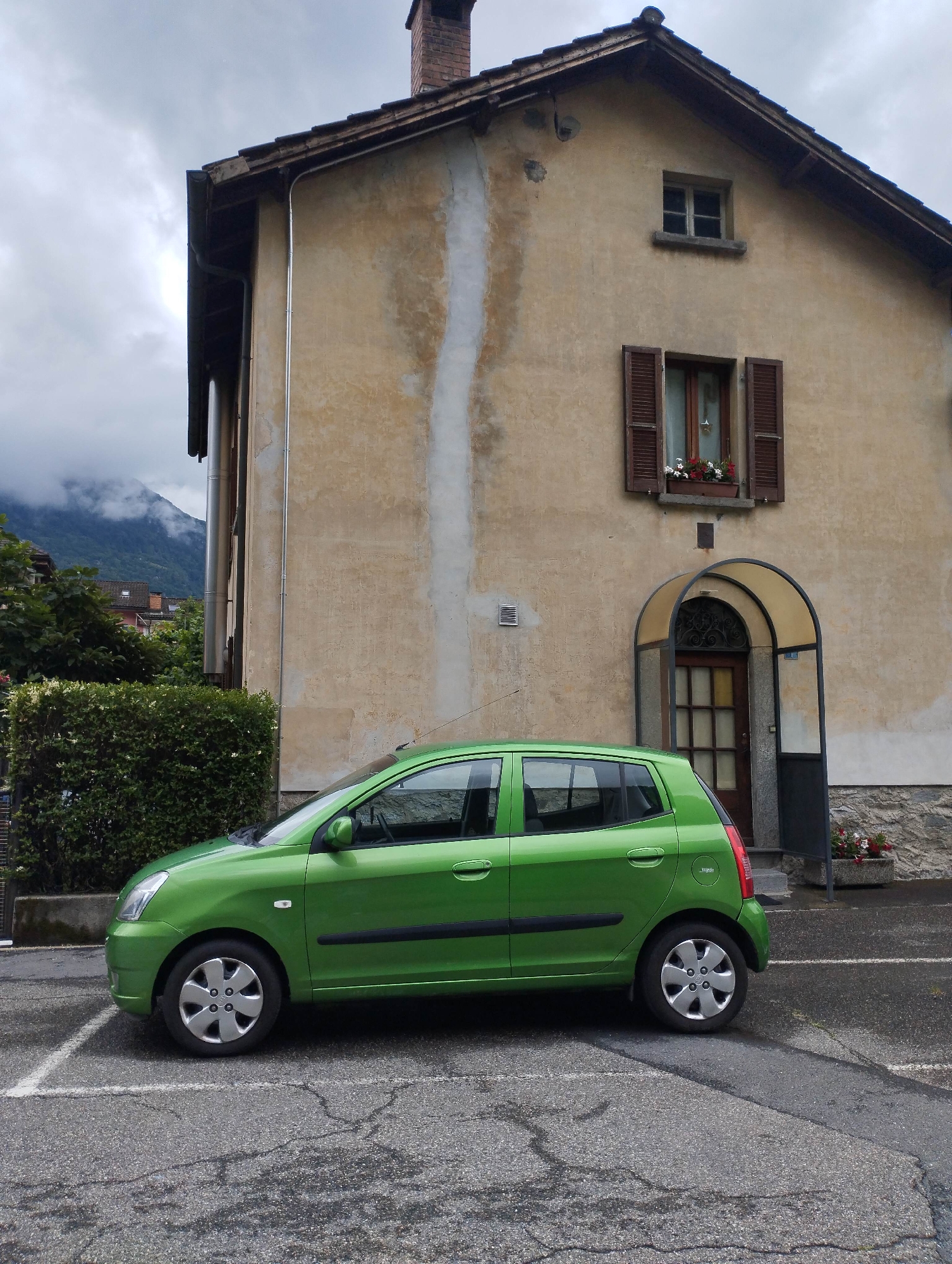 Quiet Tuesday captured in Swiss mountain village of Biasca