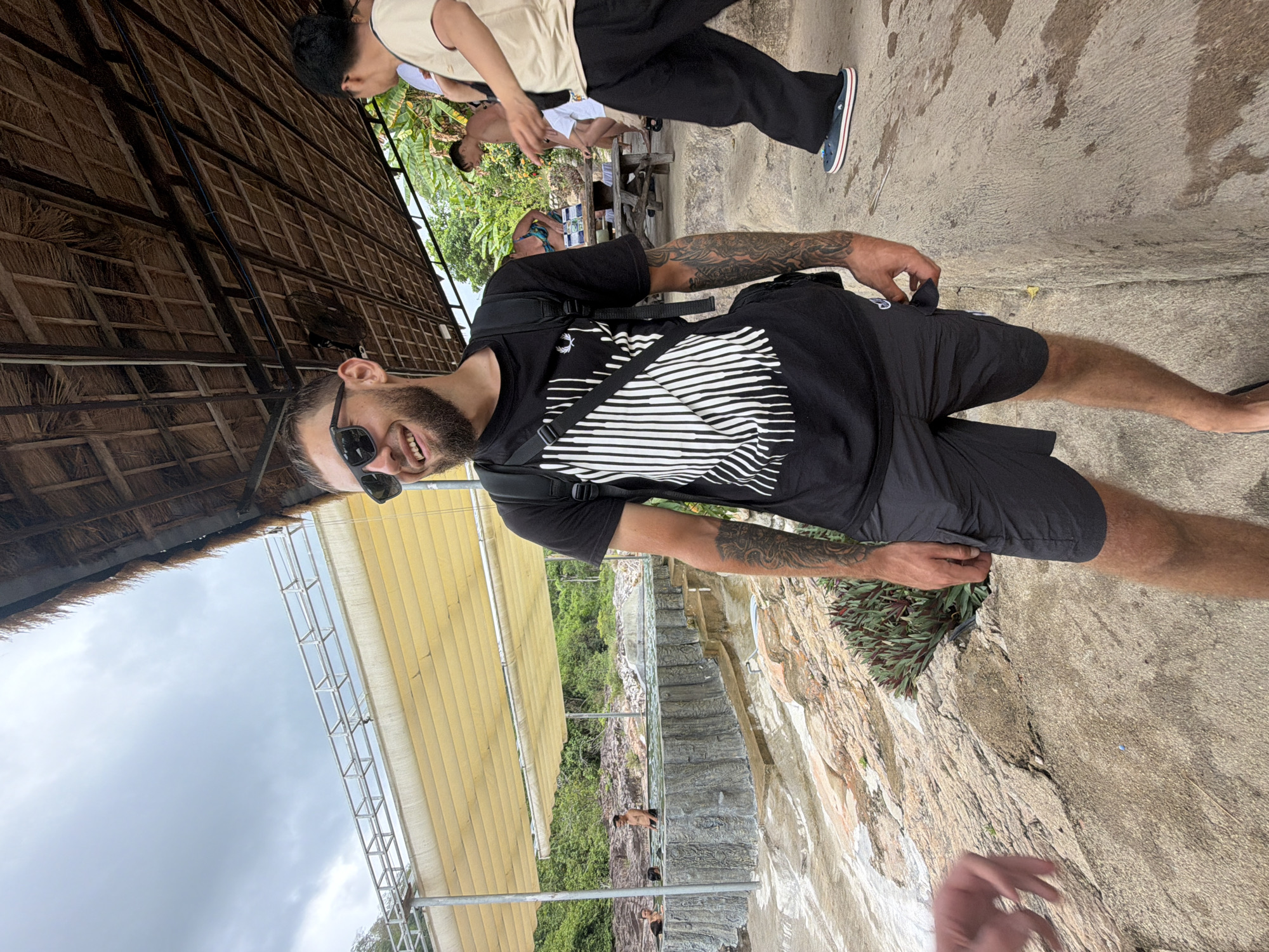 Tourists enjoy waterfall resort activities in Khanh Vinh, Vietnam