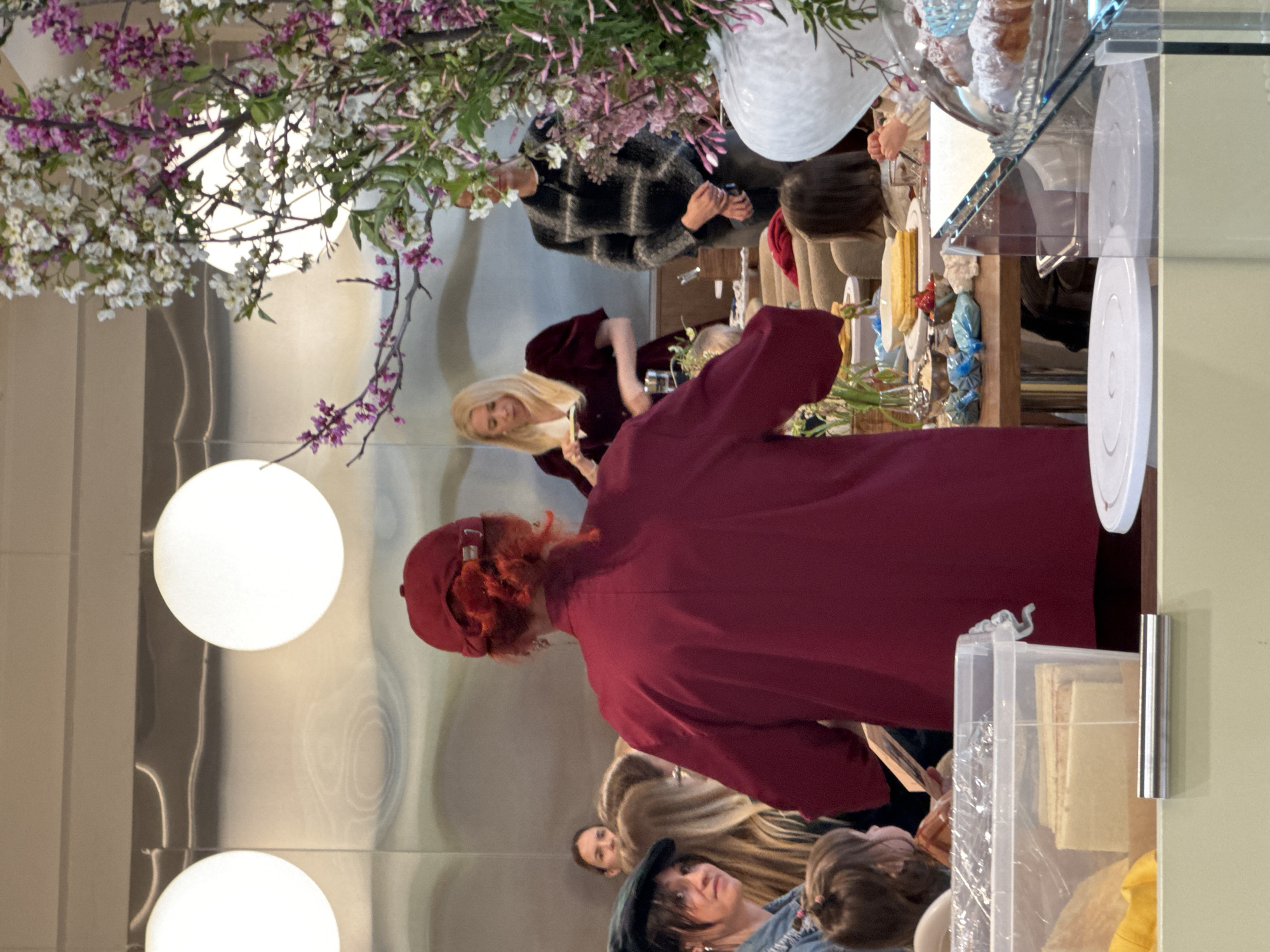 Social gathering held at decorated indoor venue in Khimki