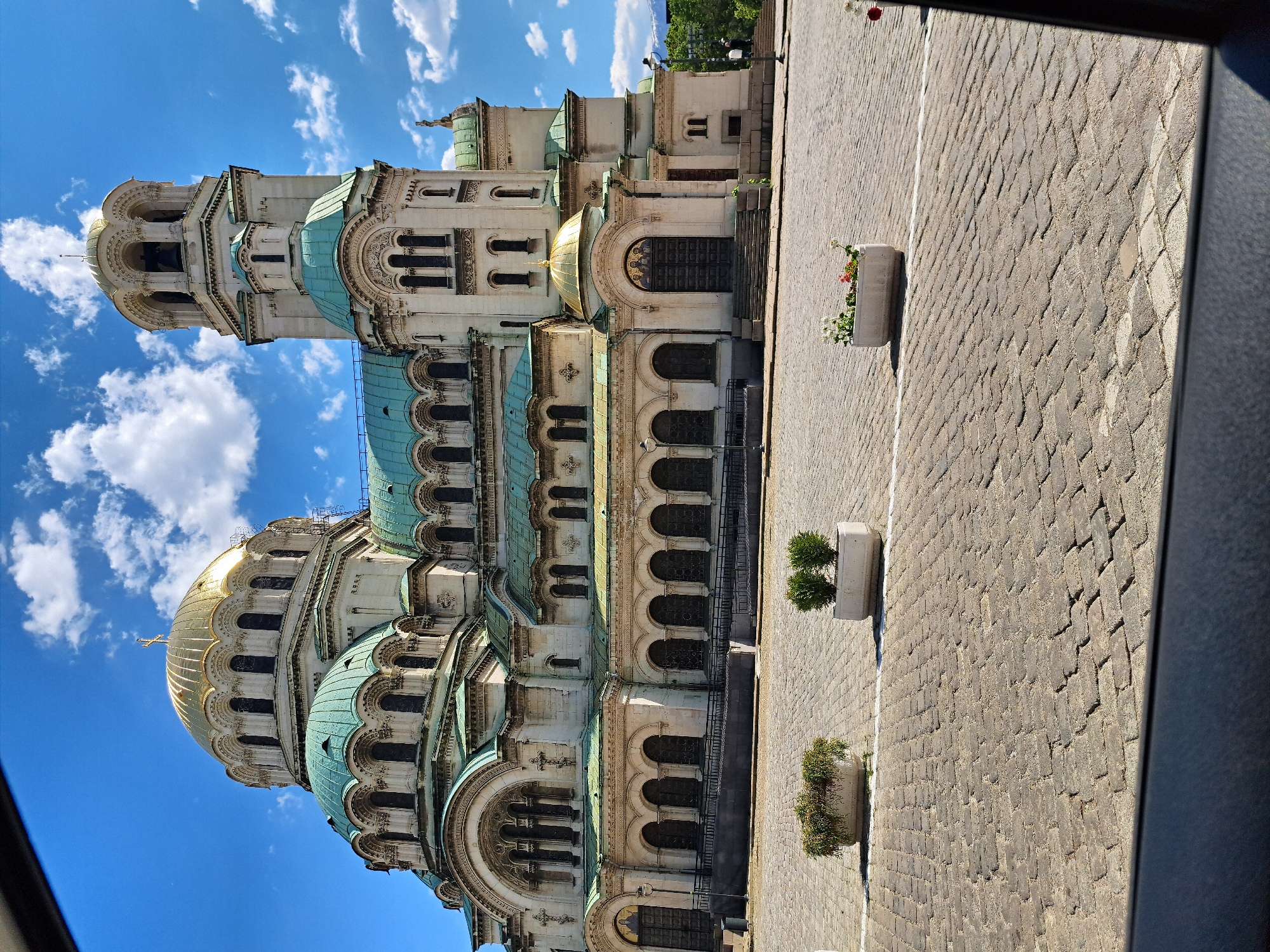 Street-level documentation of Sofia landmarks and urban activity