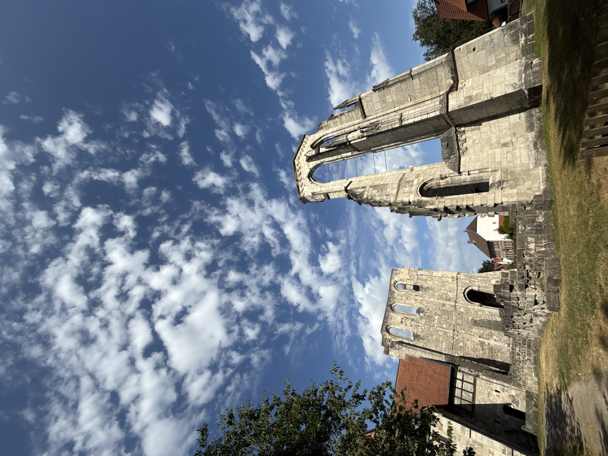 Exploring medieval abbey ruins in Walkenried on a sunny morning