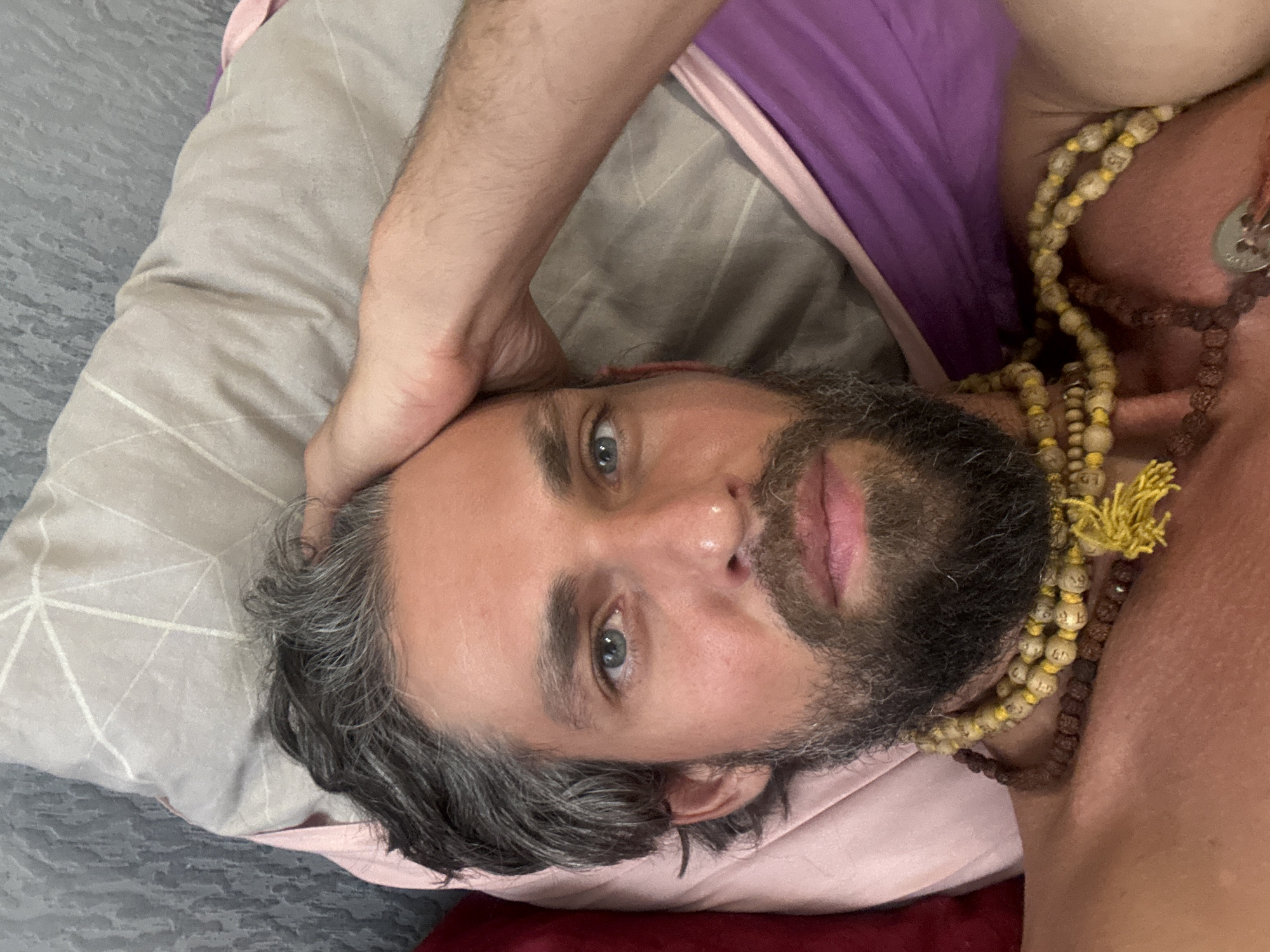 Lazy morning selfie session in a Saint Petersburg bedroom