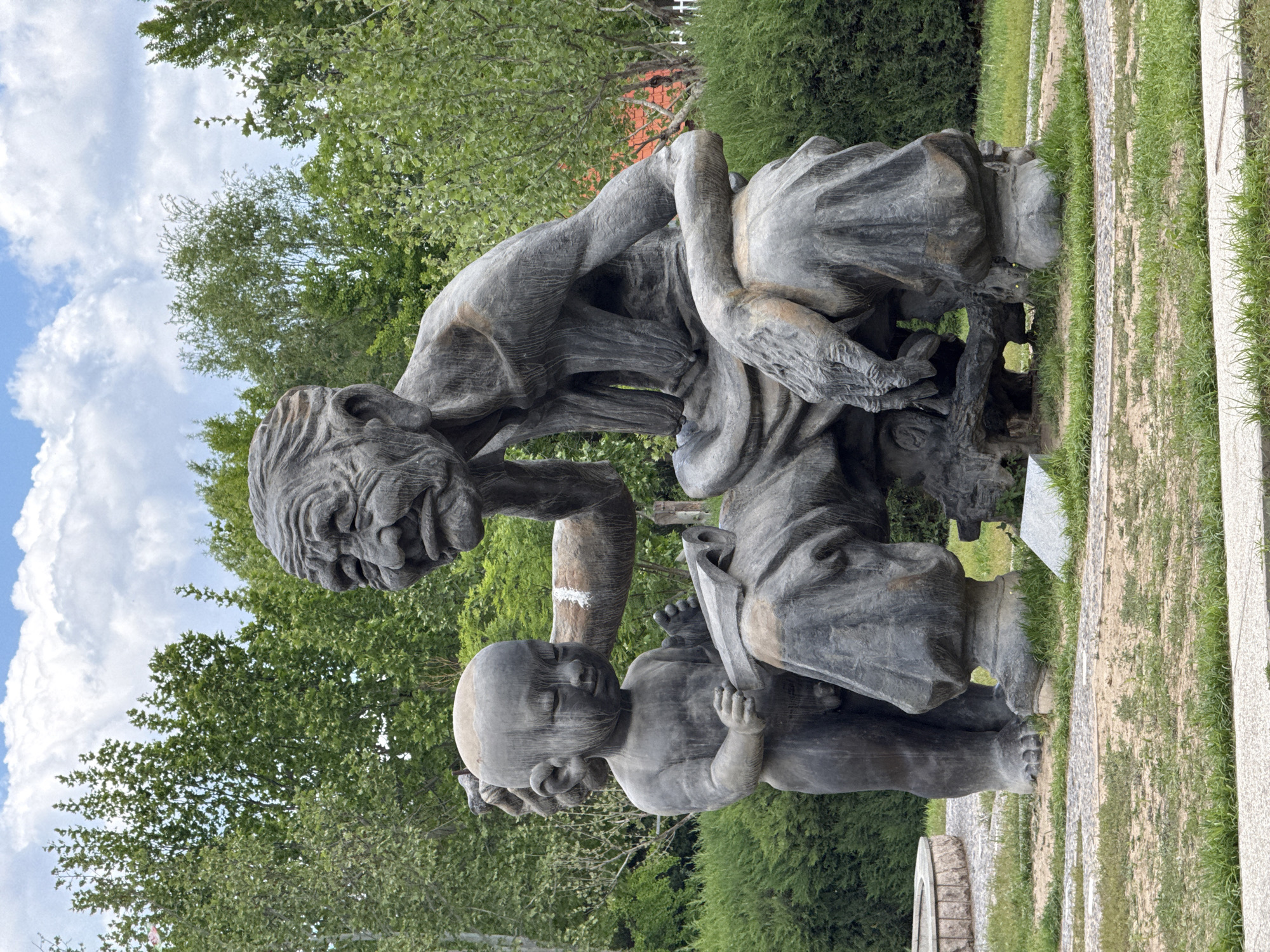 Early morning sculpture park observations in Beijing's Changping District