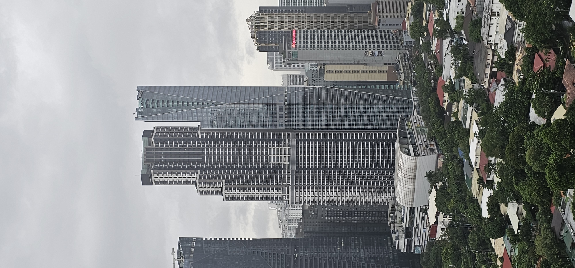 Makati's urban sprawl seen from ground and sky