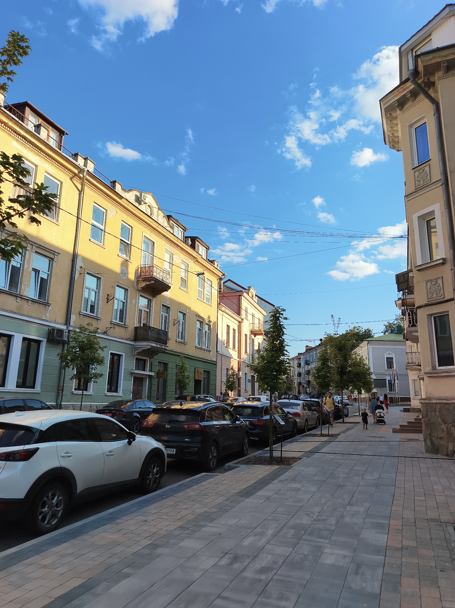 Ternopil city center from afternoon into evening