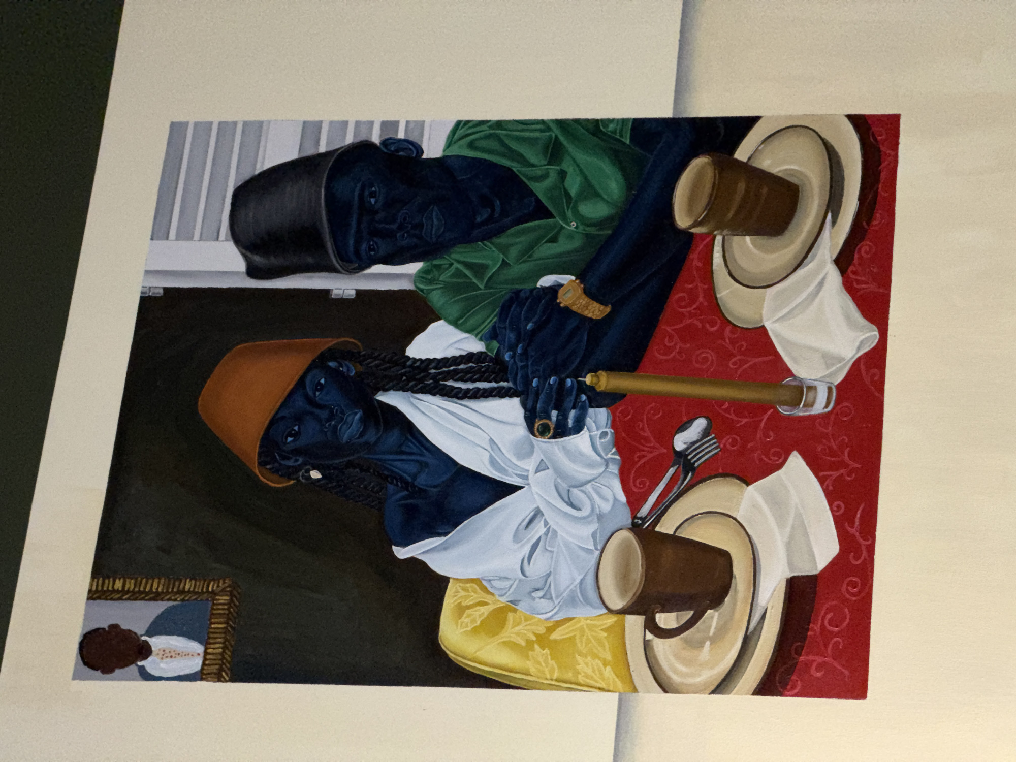 Upscale bar interior with distinctive artwork documented in Durbanville