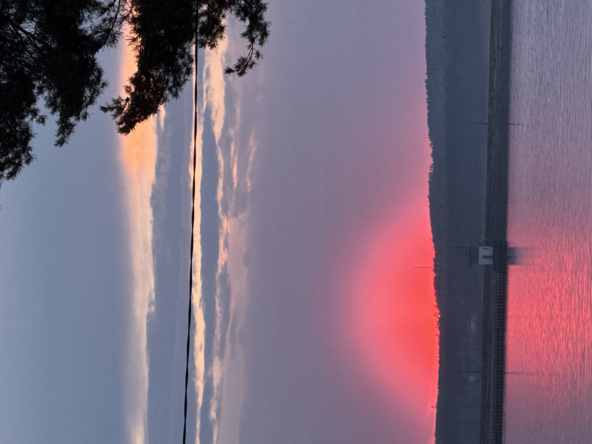 Sunset gathering with May Day display captured in Chaikovsky