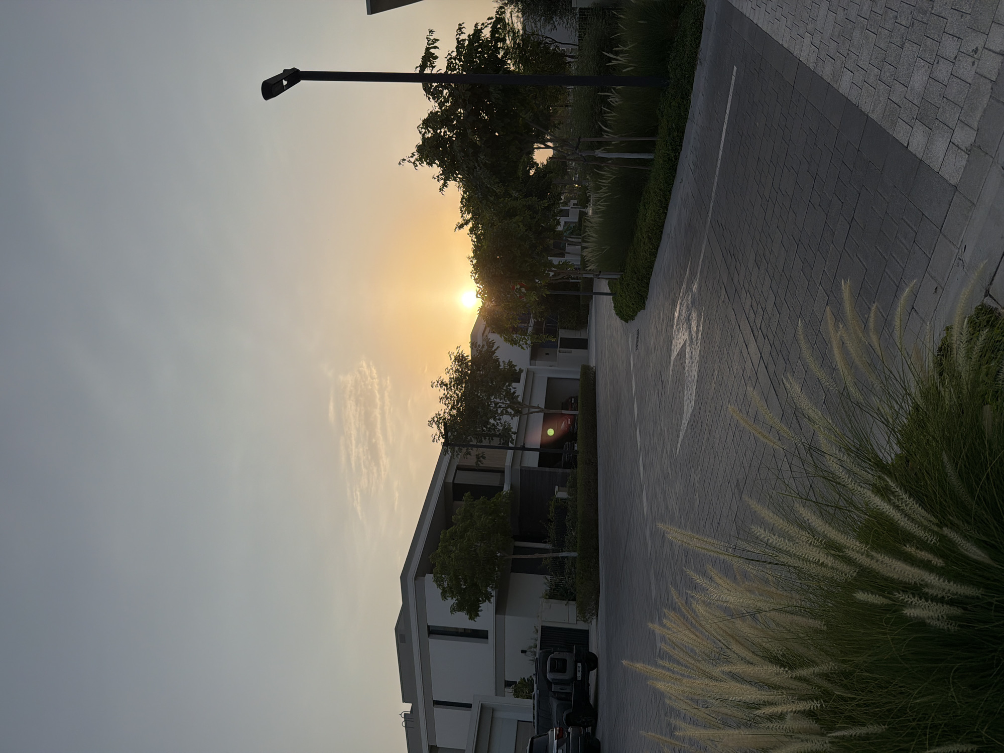Dubai evening: sunset streets and a gym workout selfie