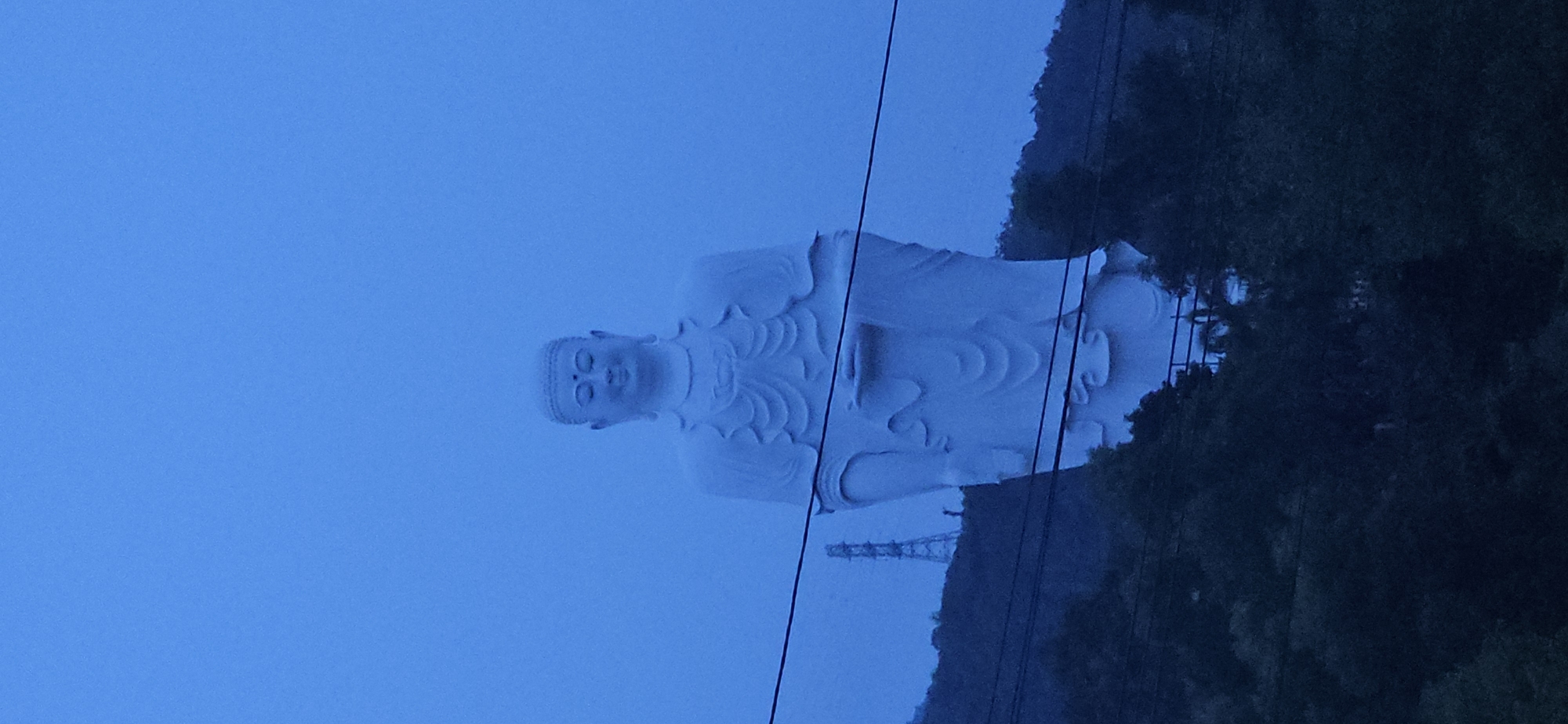 White Buddha statue photographed in Nha Trang, Vietnam