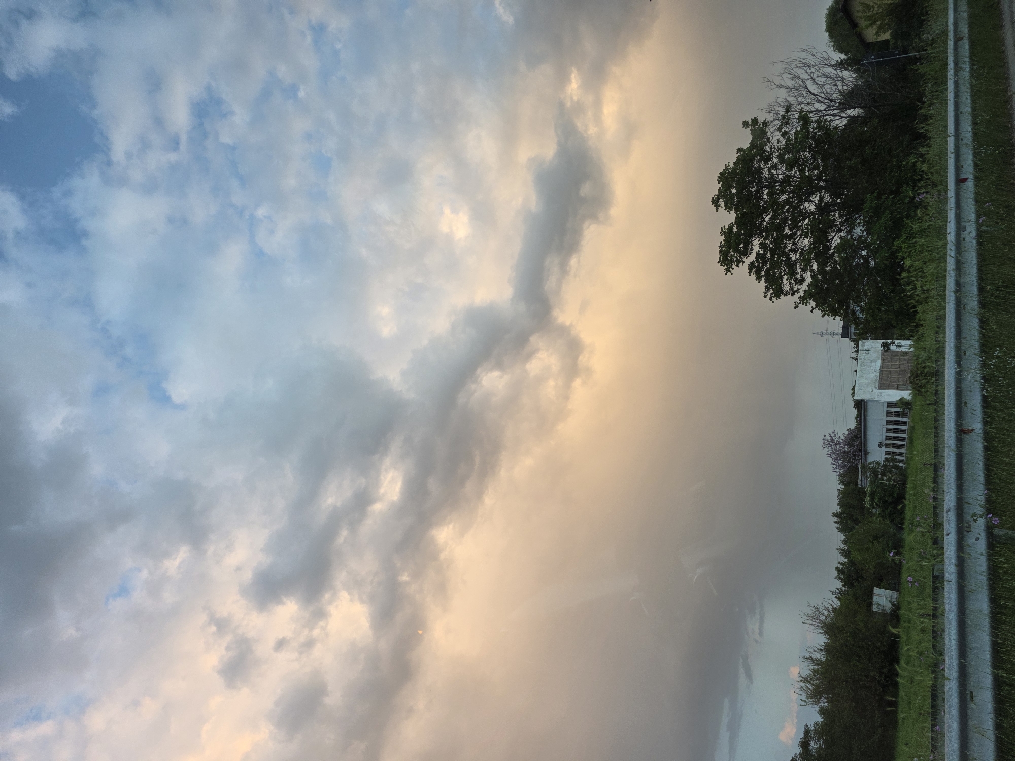 Highway driving captured in Plovdiv under mixed sky conditions