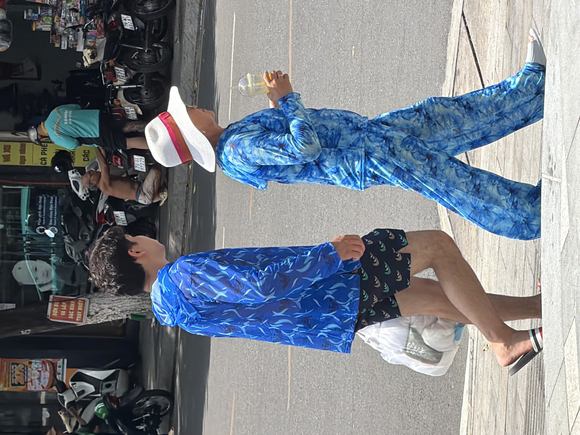 Morning street activity across central Nha Trang